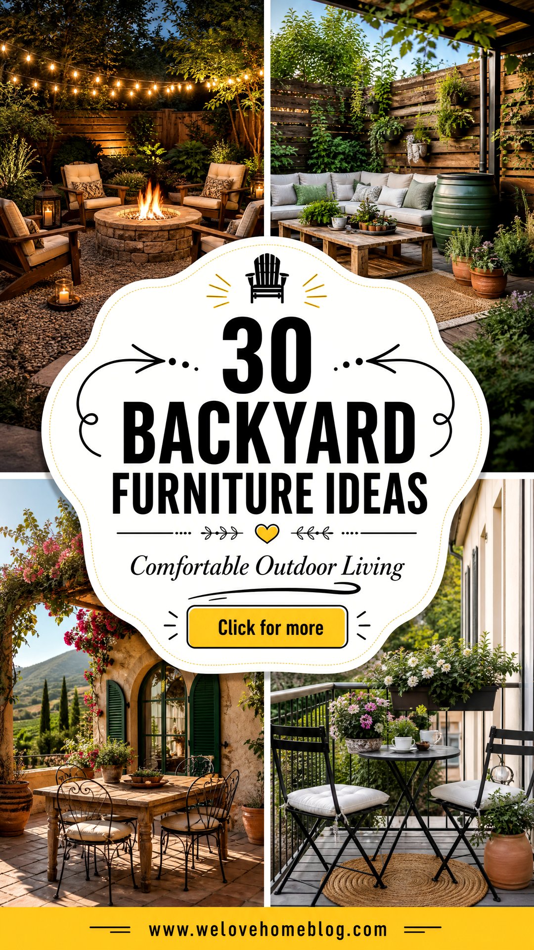 30 Backyard Furniture Ideas for Comfortable Outdoor Living - 30 Backyard Furniture Ideas for Comfortable Outdoor Living