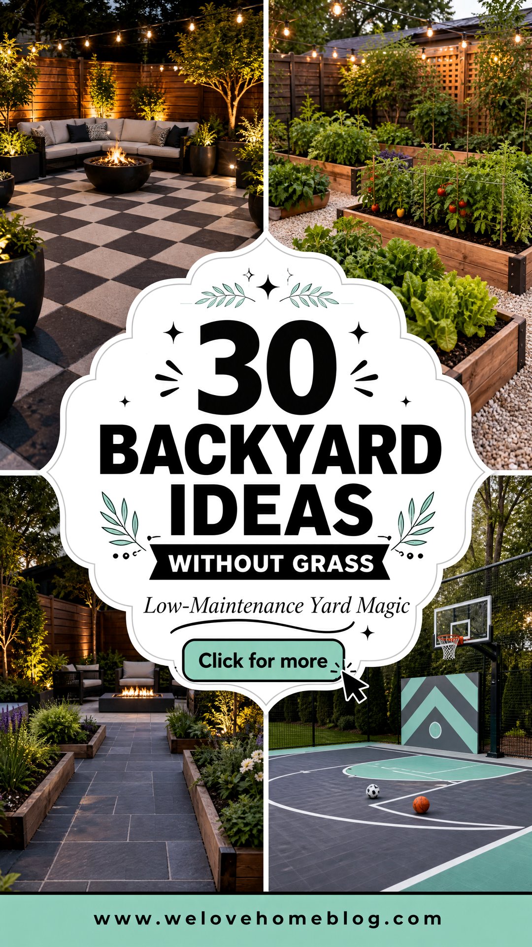 30 Backyard Ideas Without Grass for Low-Maintenance Yards - 30 Backyard Ideas Without Grass for Low-Maintenance Yards