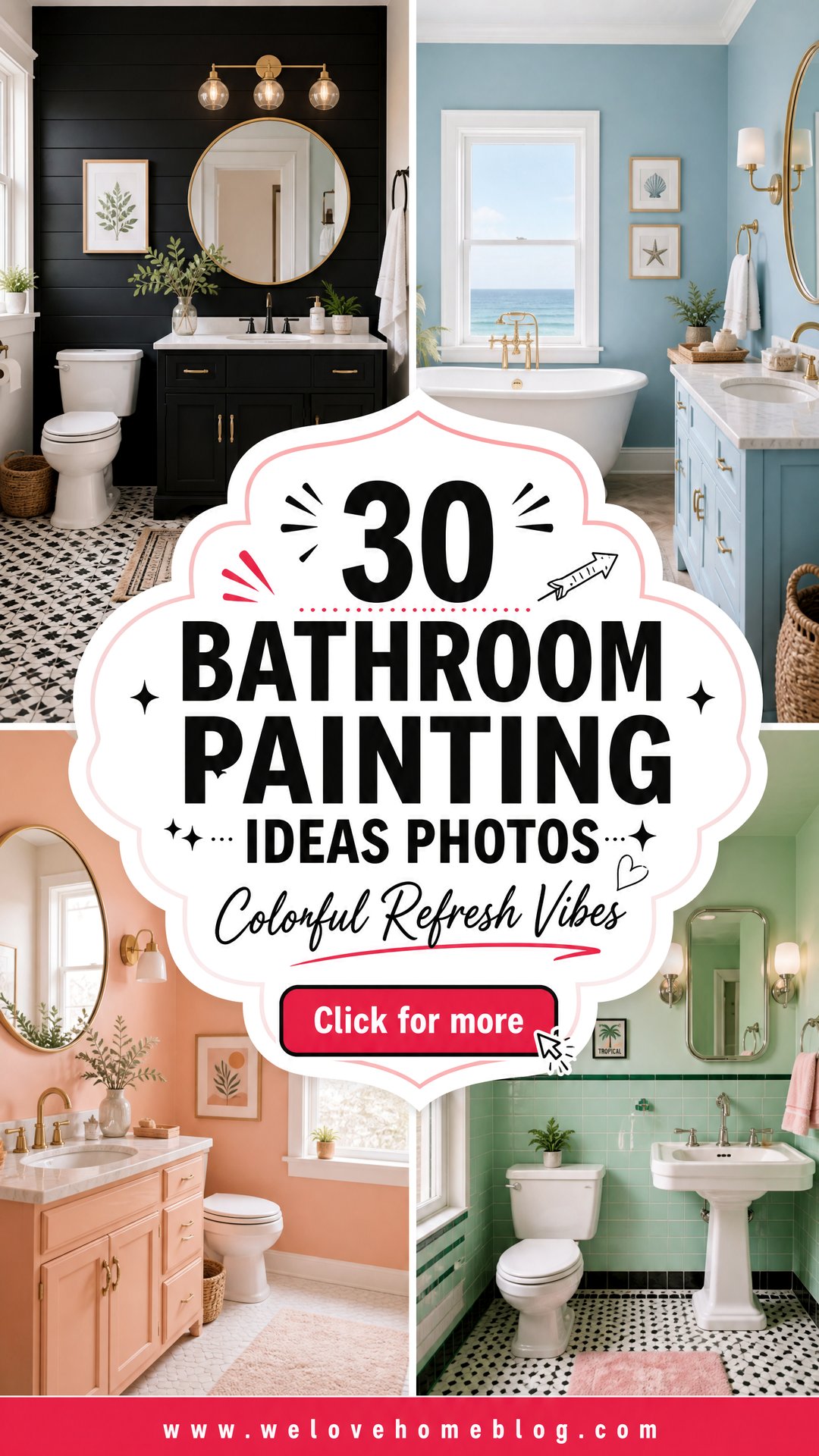 30 Bathroom Painting Ideas Photos for a Colorful Refresh - 30 Bathroom Painting Ideas Photos for a Colorful Refresh