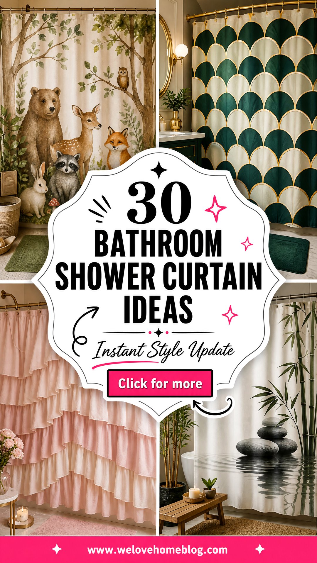 30 Bathroom Shower Curtain Ideas for an Instant Update - 30 Bathroom Shower Curtain Ideas for an Instant Update