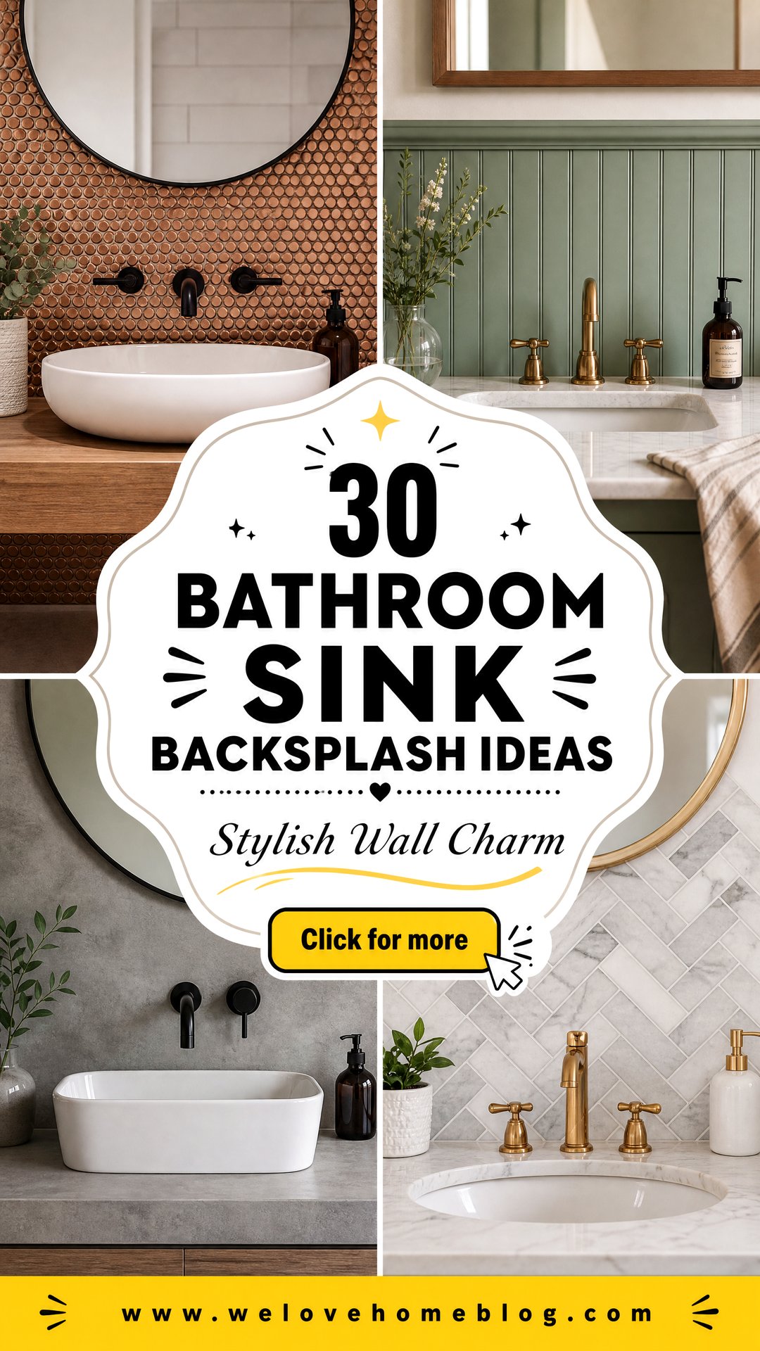 30 Bathroom Sink Backsplash Ideas for Stylish Walls - 30 Bathroom Sink Backsplash Ideas for Stylish Walls