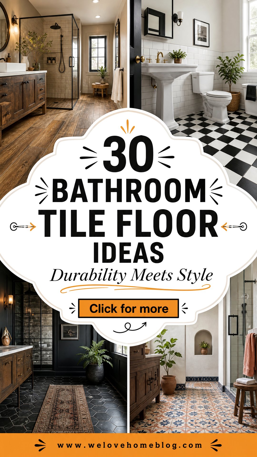 30 Bathroom Tile Floor Ideas for Durability and Style - 30 Bathroom Tile Floor Ideas for Durability and Style