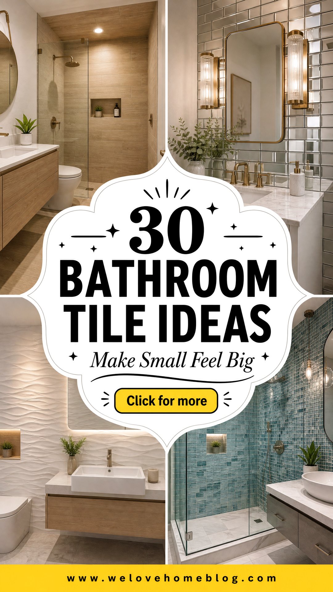 30 Bathroom Tile Ideas for Small Bathrooms to Feel Big - 30 Bathroom Tile Ideas for Small Bathrooms to Feel Big