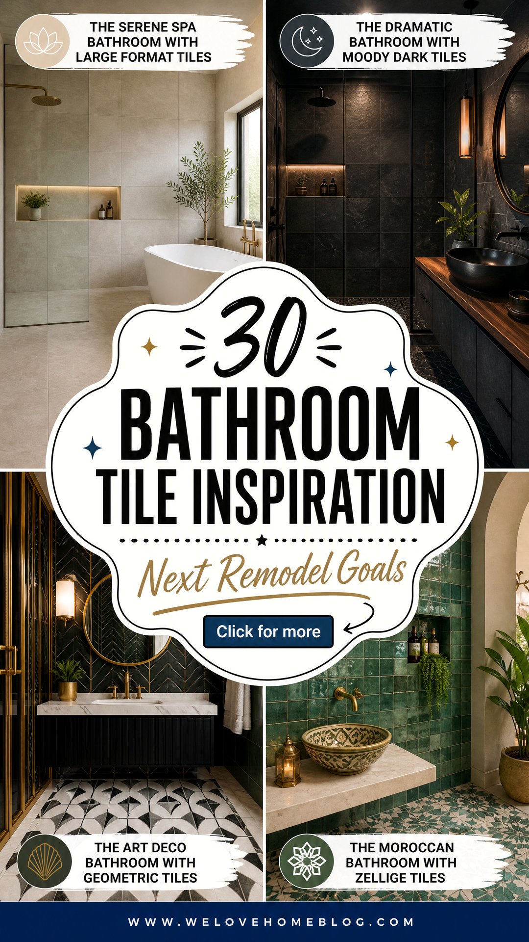 30 Bathroom Tile Inspiration for Your Next Remodel - 30 Bathroom Tile Inspiration for Your Next Remodel
