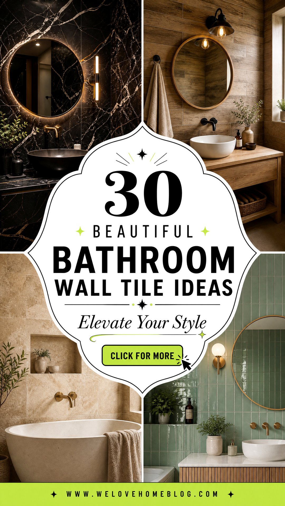 30 Beautiful Bathroom Wall Tile Ideas to Elevate Style - 30 Beautiful Bathroom Wall Tile Ideas to Elevate Style