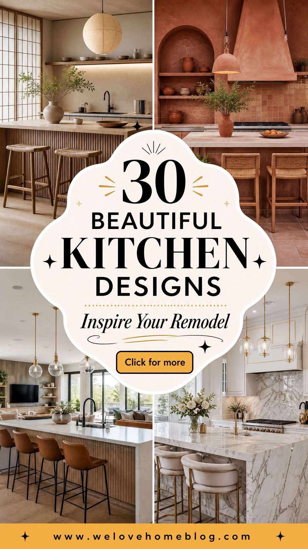 30 Beautiful Kitchen Designs to Inspire Your Remodel - 30 Beautiful Kitchen Designs to Inspire Your Remodel