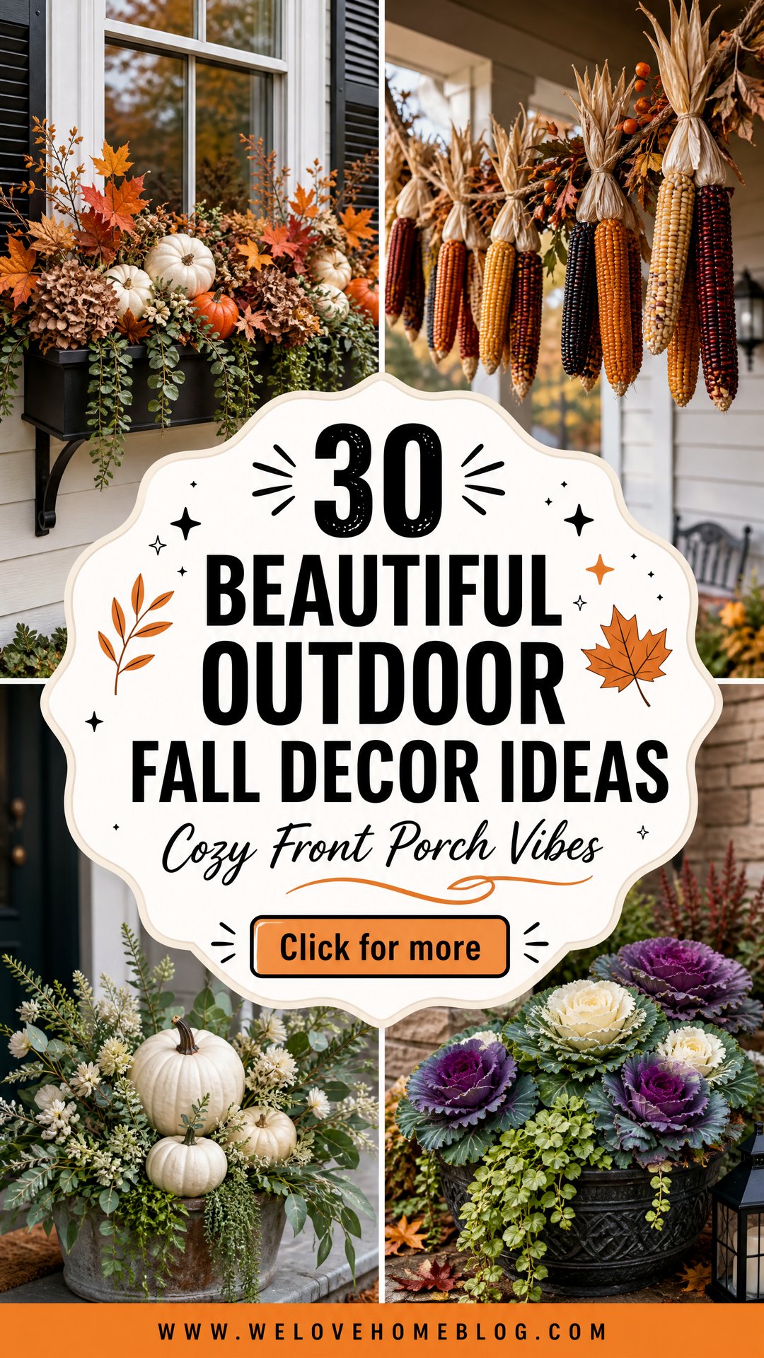 30 Beautiful Outdoor Fall Decor Ideas for Your Front Porch - 30 Beautiful Outdoor Fall Decor Ideas for Your Front Porch