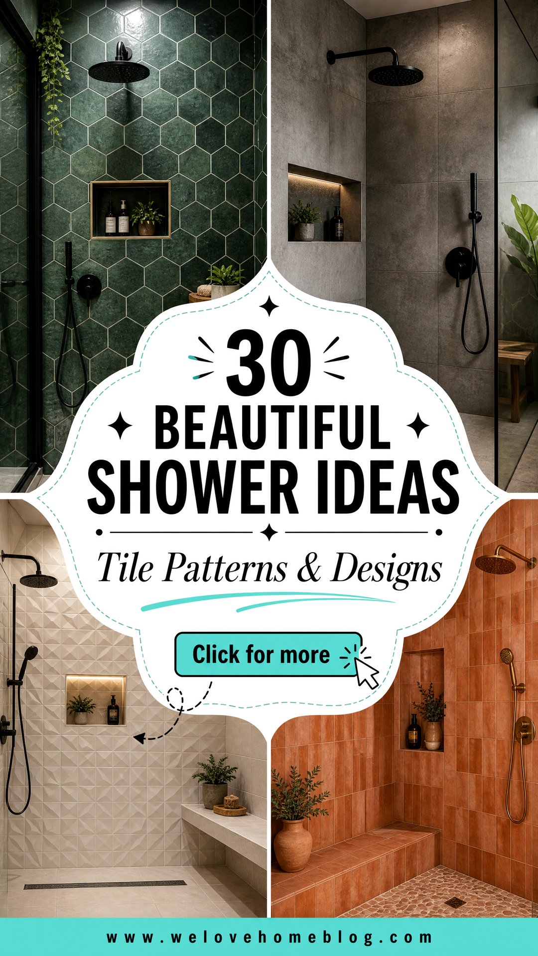 30 Beautiful Shower Ideas Tile Patterns and Designs - 30 Beautiful Shower Ideas Tile Patterns and Designs