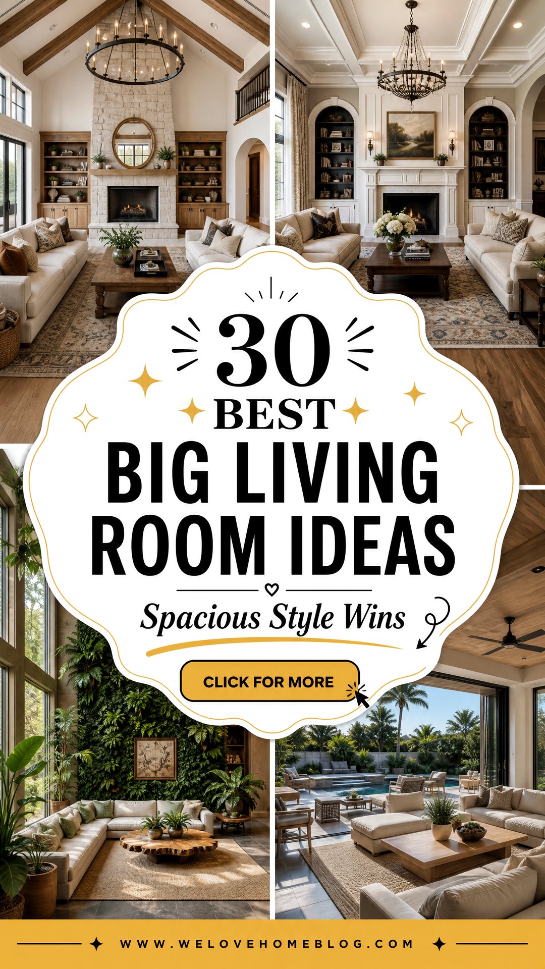 30 Best Big Living Room Ideas for Large Open Spaces - 30 Best Big Living Room Ideas for Large Open Spaces