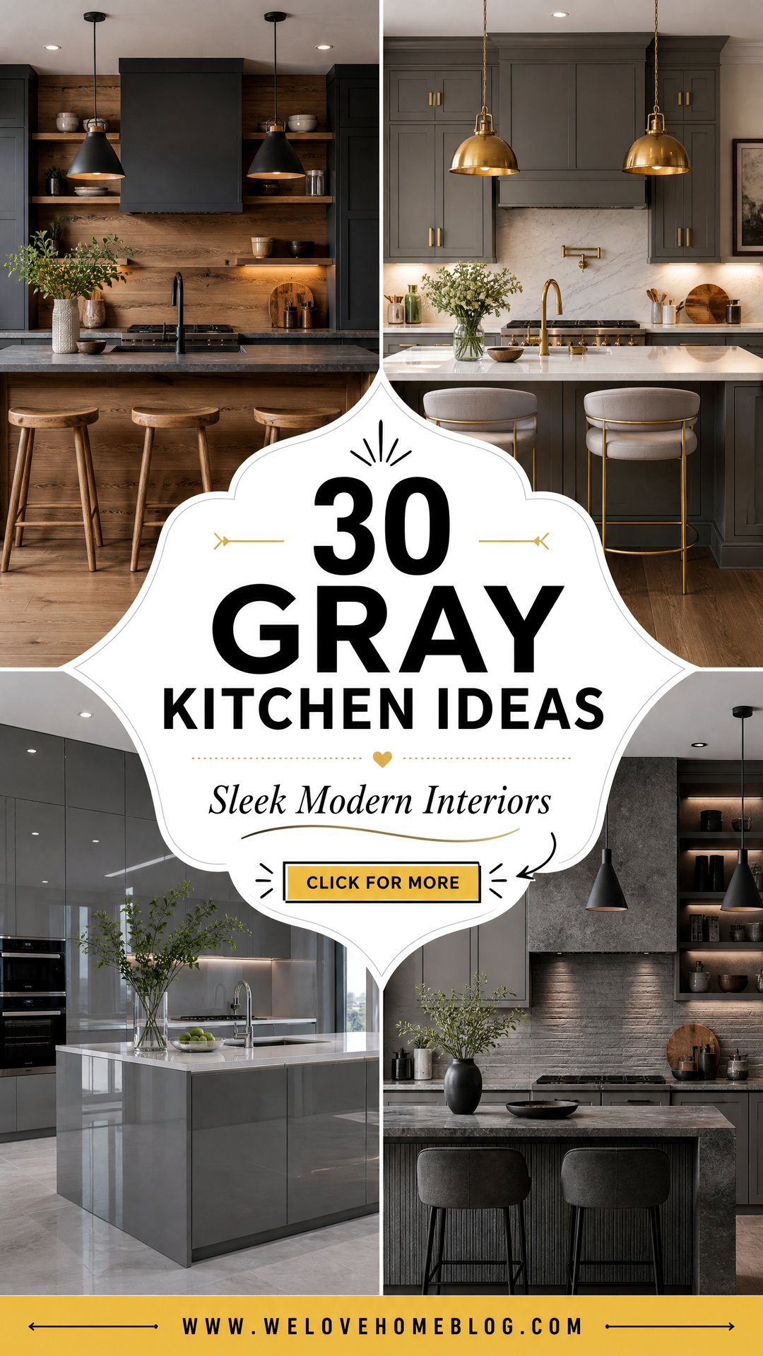 30 Best Gray Kitchen Ideas for a Sleek Modern Interior - 30 Best Gray Kitchen Ideas for a Sleek Modern Interior