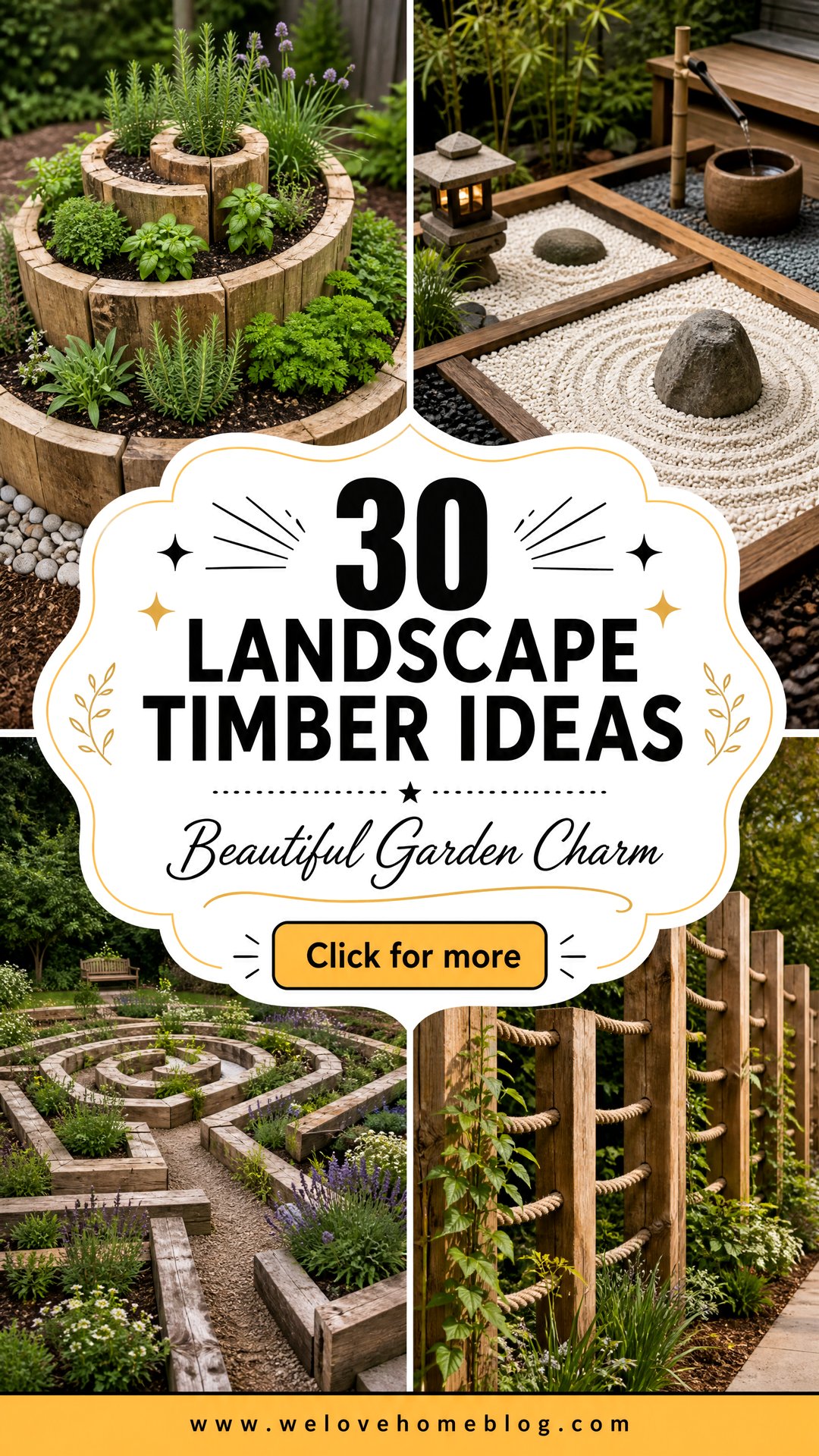 30 Best Landscape Timber Ideas for a Beautiful Garden - 30 Best Landscape Timber Ideas for a Beautiful Garden