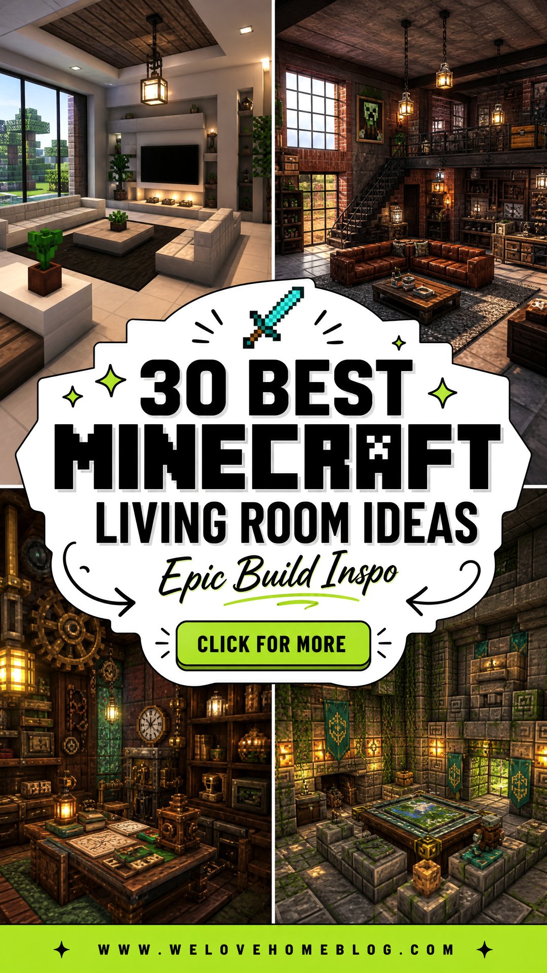 30 Best Minecraft Living Room Ideas for Epic Builds - 30 Best Minecraft Living Room Ideas for Epic Builds