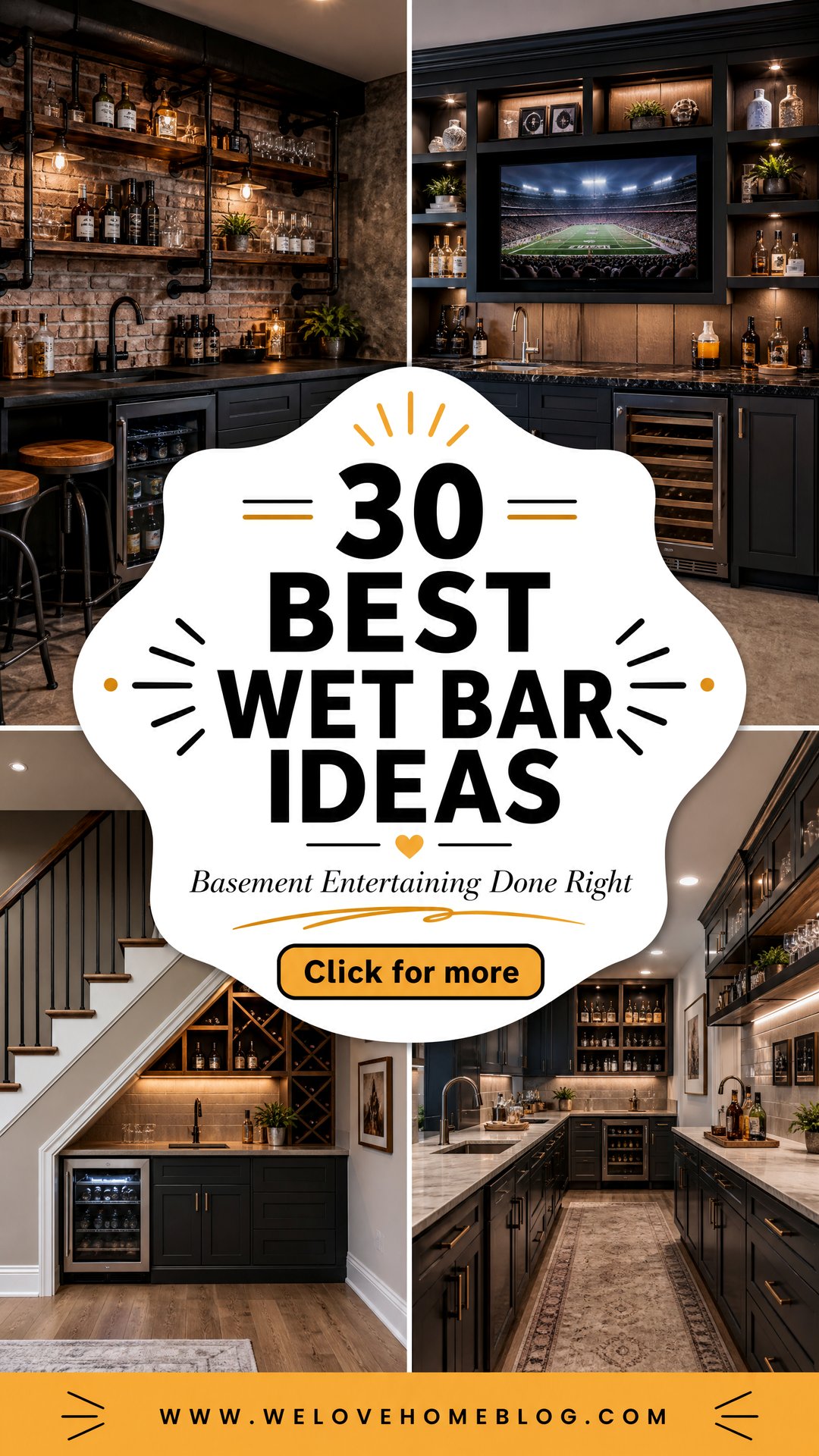 30 Best Wet Bar Ideas for Basement Entertaining Areas - 30 Best Wet Bar Ideas for Basement Entertaining Areas