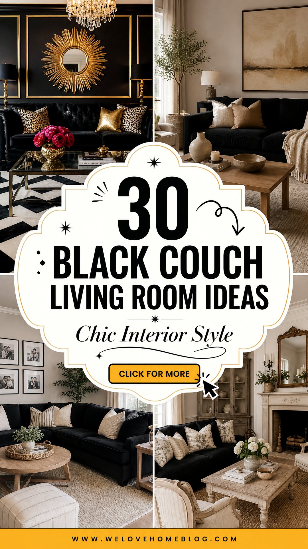 30 Black Couch Living Room Ideas for a Chic Interior - 30 Black Couch Living Room Ideas for a Chic Interior