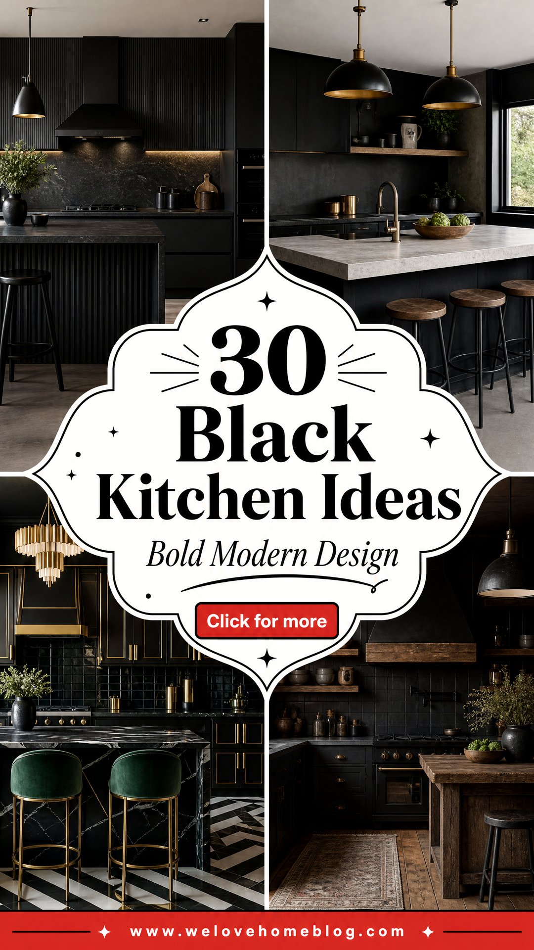 30 Black Kitchen Ideas for a Bold and Modern Design - 30 Black Kitchen Ideas for a Bold and Modern Design