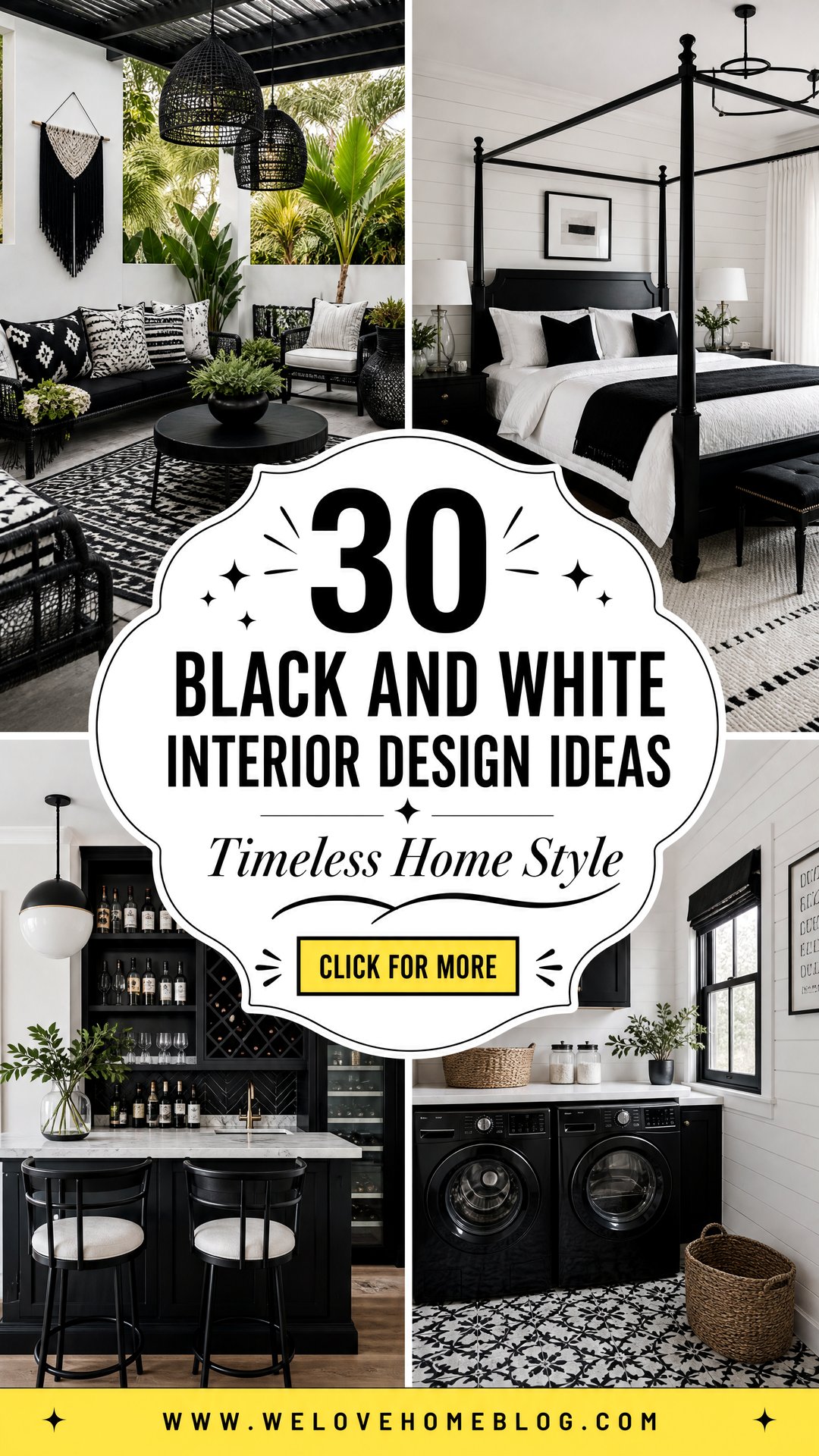 30 Black and White Interior Design Ideas for Your Home - 30 Black and White Interior Design Ideas for Your Home