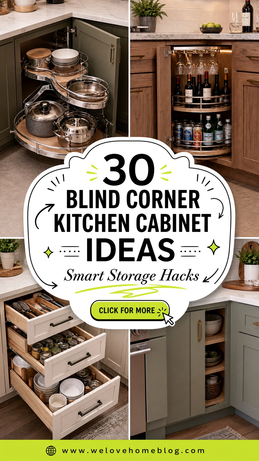 30 Blind Corner Kitchen Cabinet Ideas for Storage - 30 Blind Corner Kitchen Cabinet Ideas for Storage