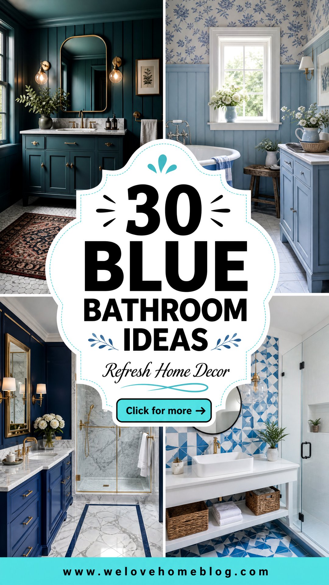 30 Blue Bathroom Ideas to Refresh Your Home Decor - 30 Blue Bathroom Ideas to Refresh Your Home Decor