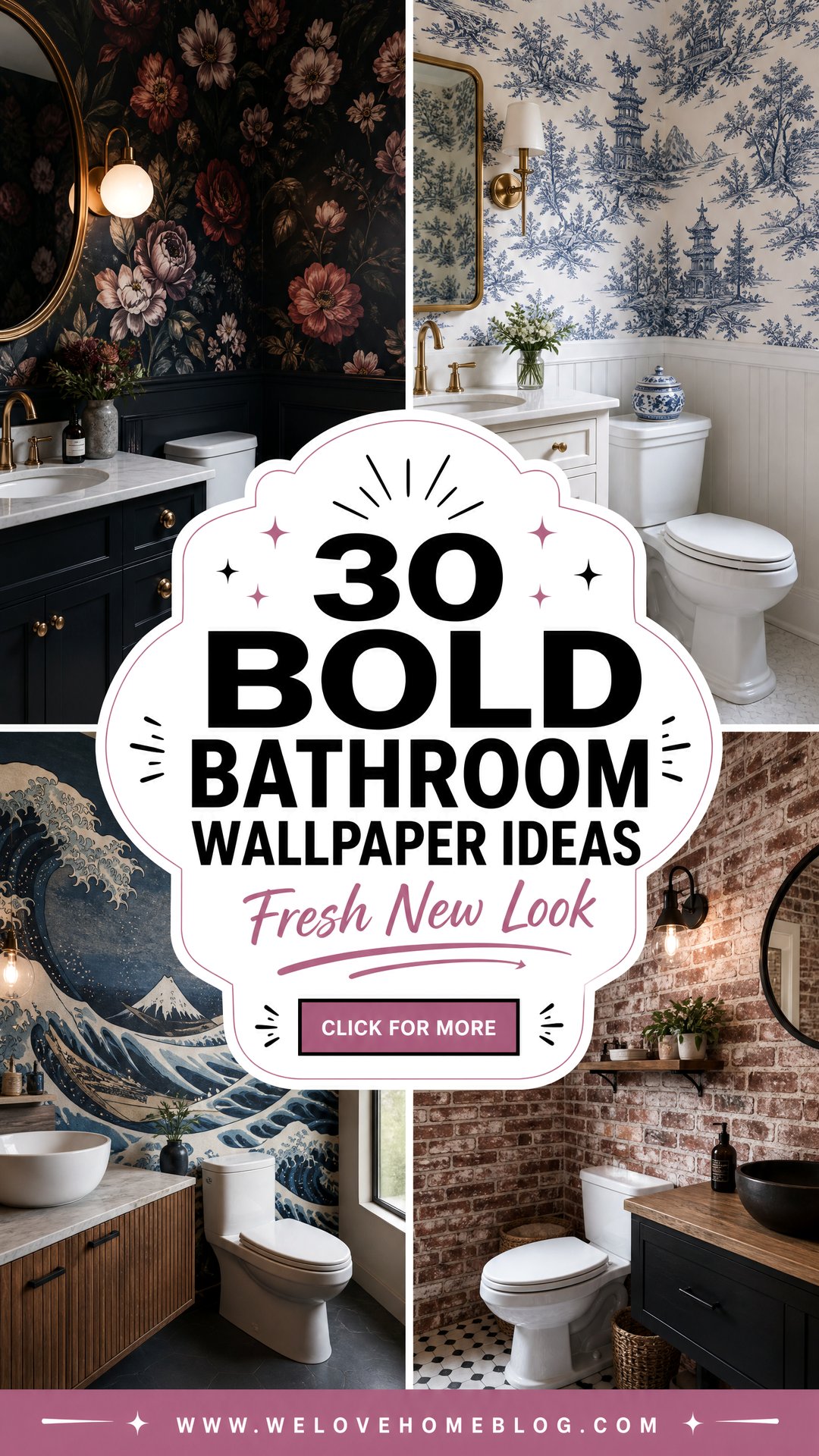 30 Bold Bathroom Wallpaper Ideas for a Fresh New Look - 30 Bold Bathroom Wallpaper Ideas for a Fresh New Look