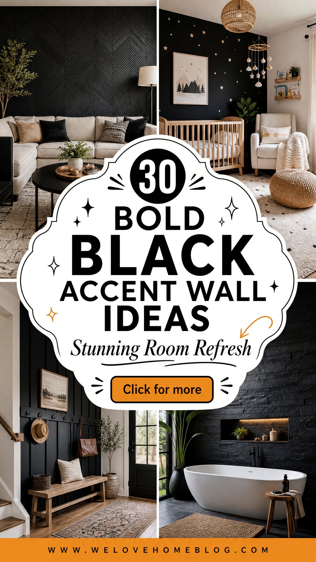 30 Bold Black Accent Wall Ideas for a Stunning Room - 30 Bold Black Accent Wall Ideas for a Stunning Room