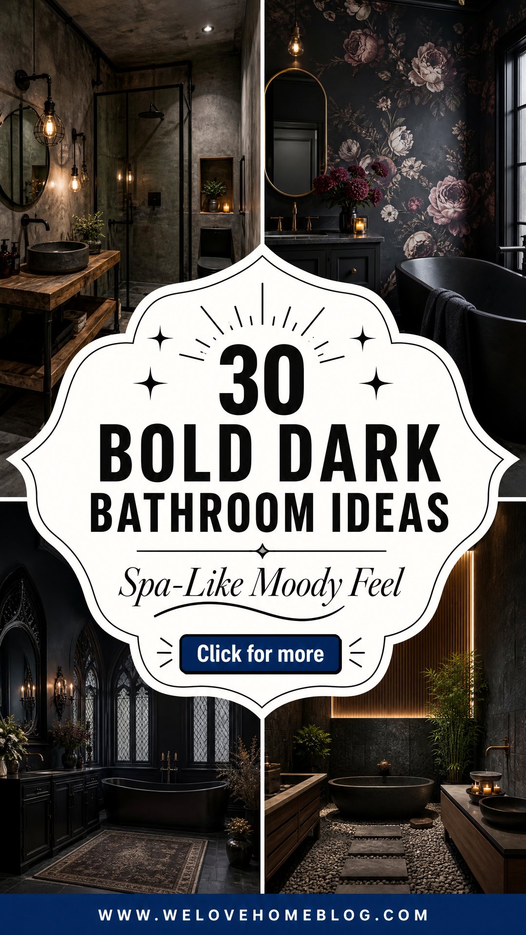 30 Bold Dark Bathroom Ideas for a Spa-Like Feel - 30 Bold Dark Bathroom Ideas for a Spa-Like Feel