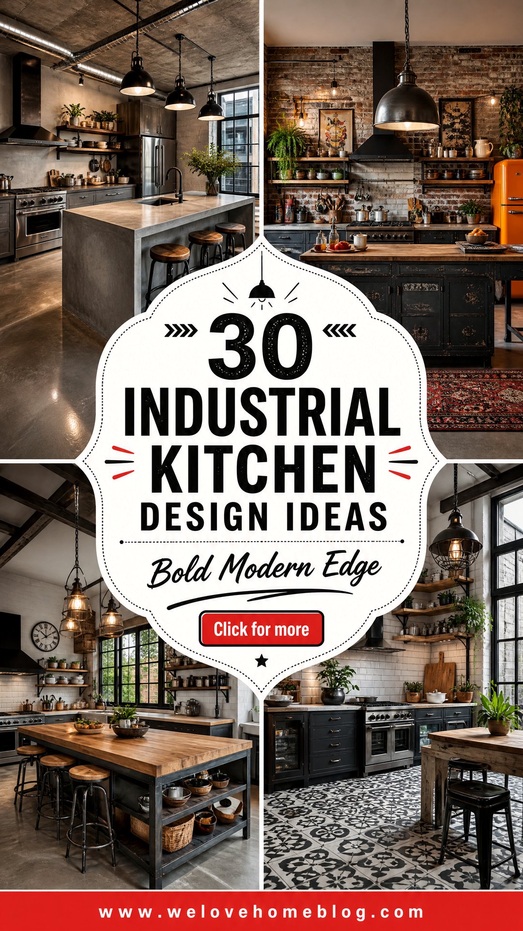 30 Bold Industrial Kitchen Design Ideas for Modern Homes - 30 Bold Industrial Kitchen Design Ideas for Modern Homes
