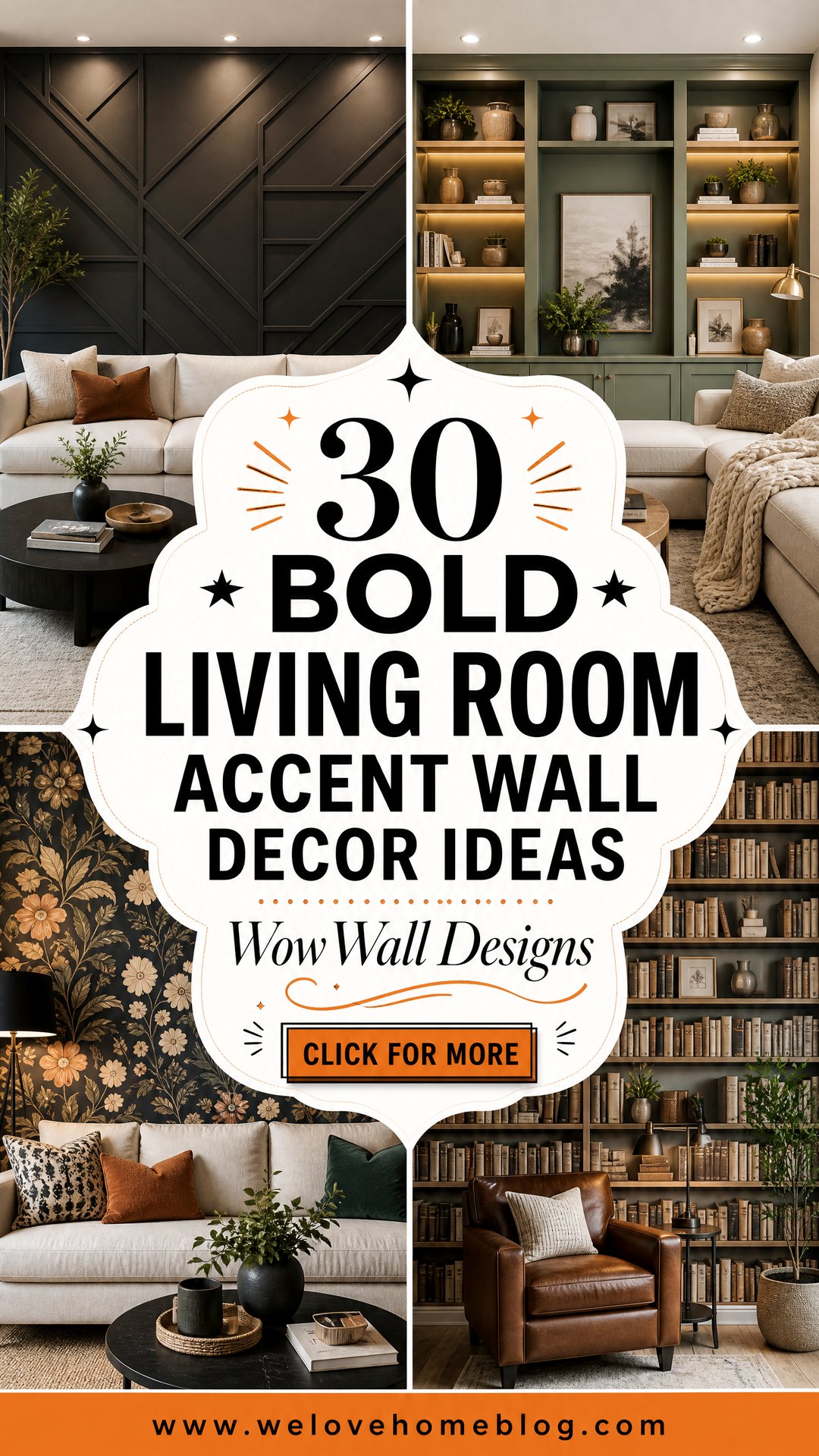 30 Bold Living Room Accent Wall Decor Ideas to Try - 30 Bold Living Room Accent Wall Decor Ideas to Try