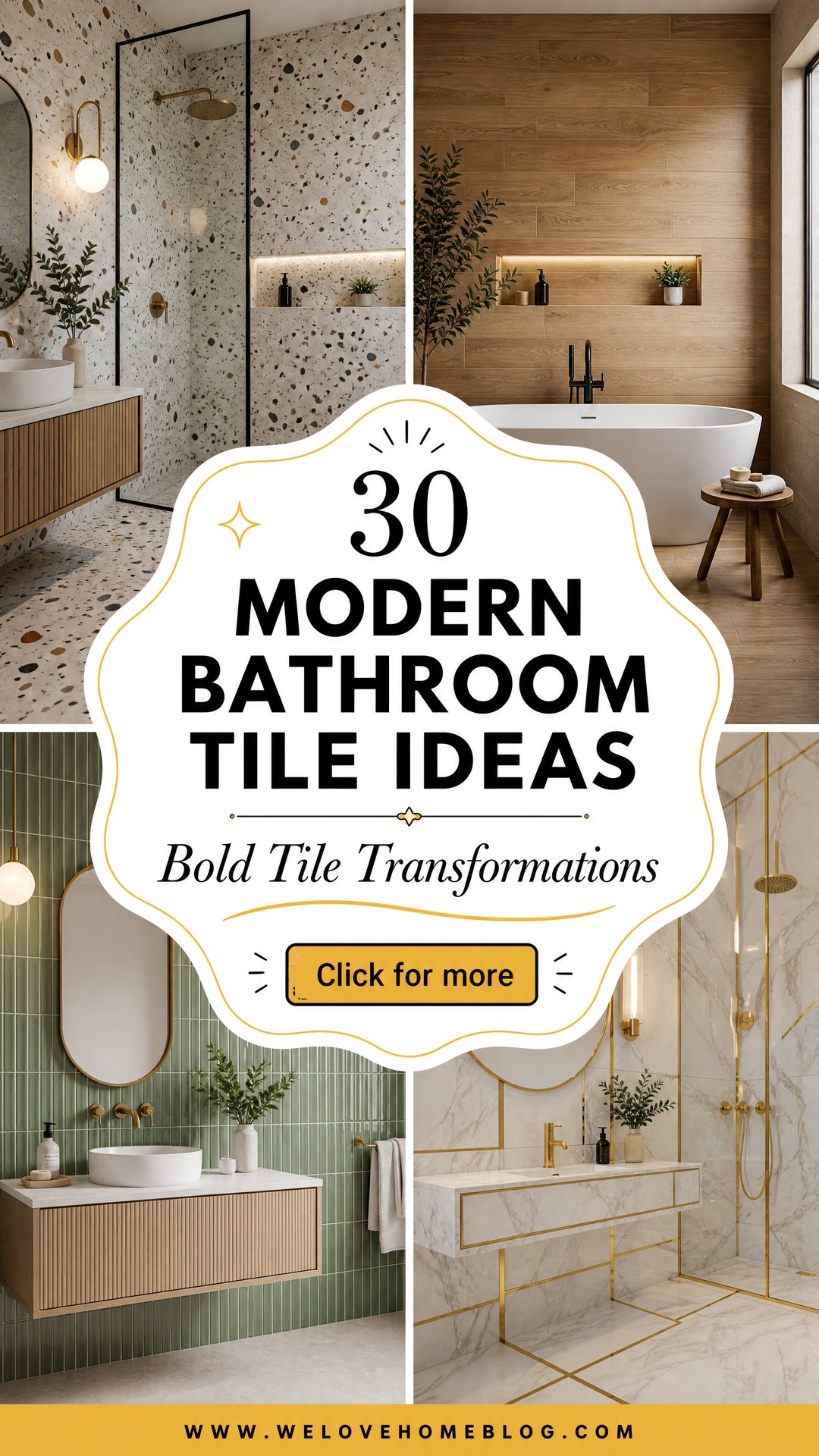 30 Bold Modern Bathroom Tile Ideas to Transform - 30 Bold Modern Bathroom Tile Ideas to Transform