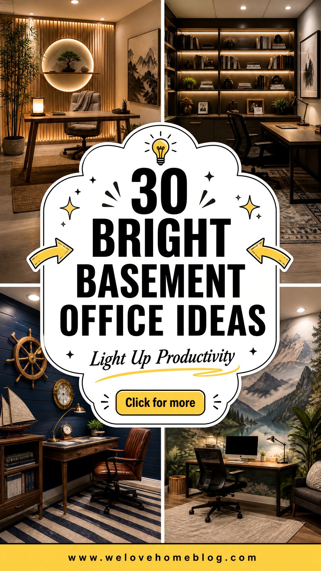30 Bright Basement Office Ideas No Windows Required - 30 Bright Basement Office Ideas No Windows Required