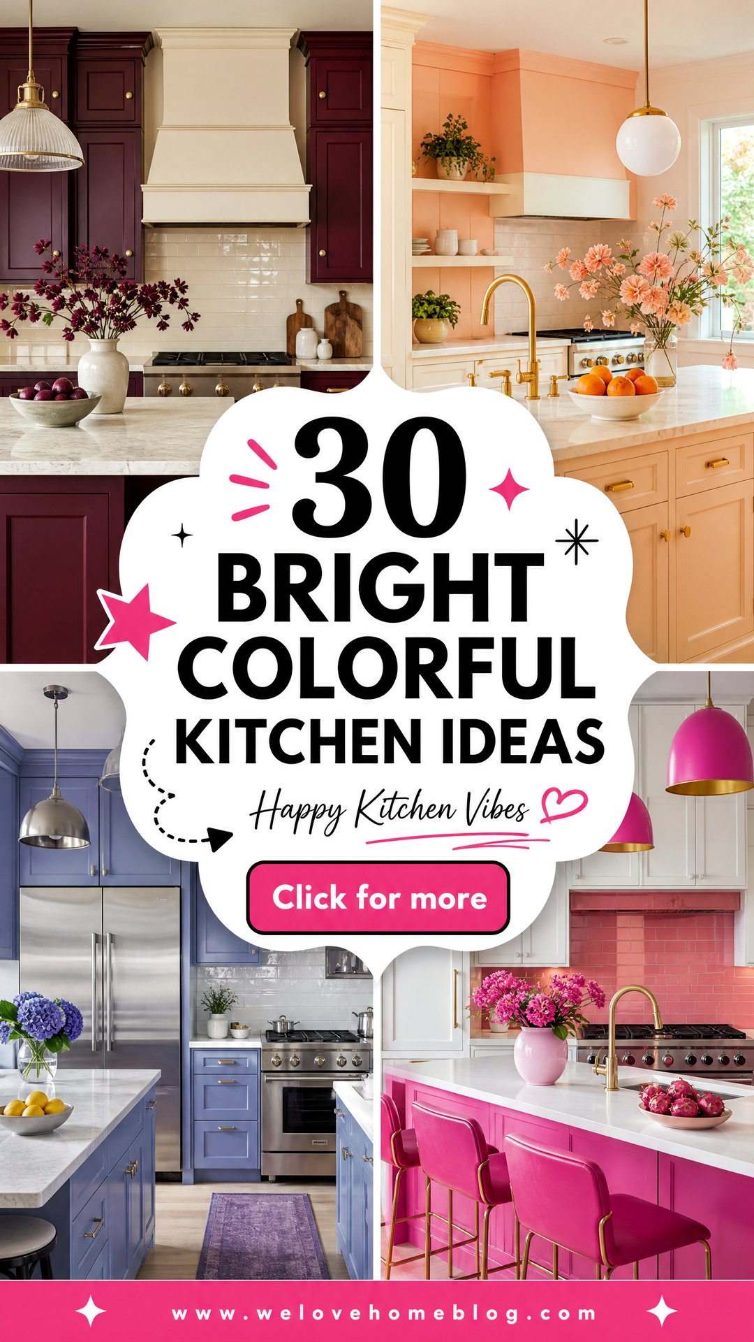 30 Bright and Colorful Kitchen Ideas for a Happy Home - 30 Bright and Colorful Kitchen Ideas for a Happy Home