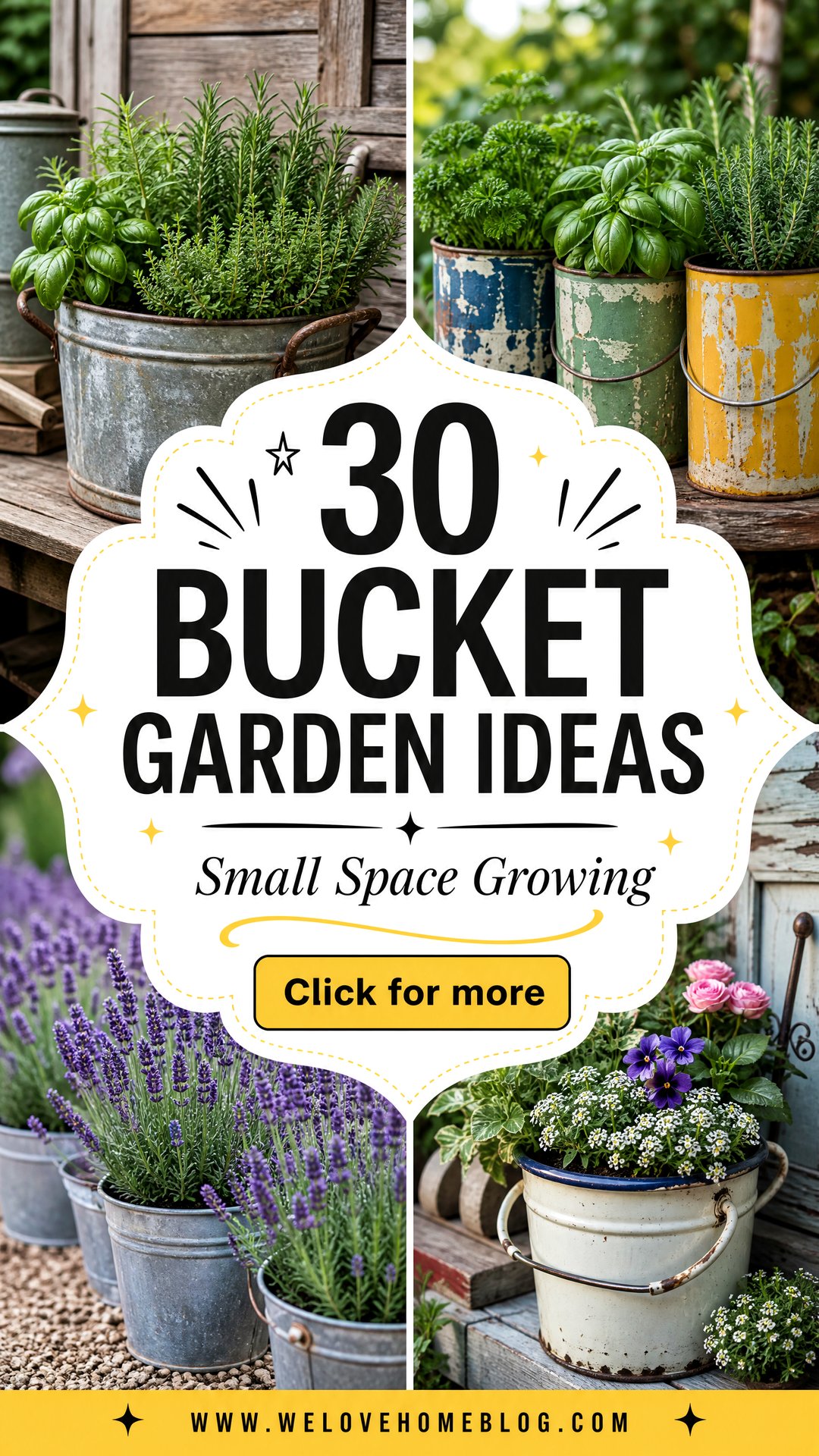 30 Bucket Garden Ideas for Small Space Growing - 30 Bucket Garden Ideas for Small Space Growing