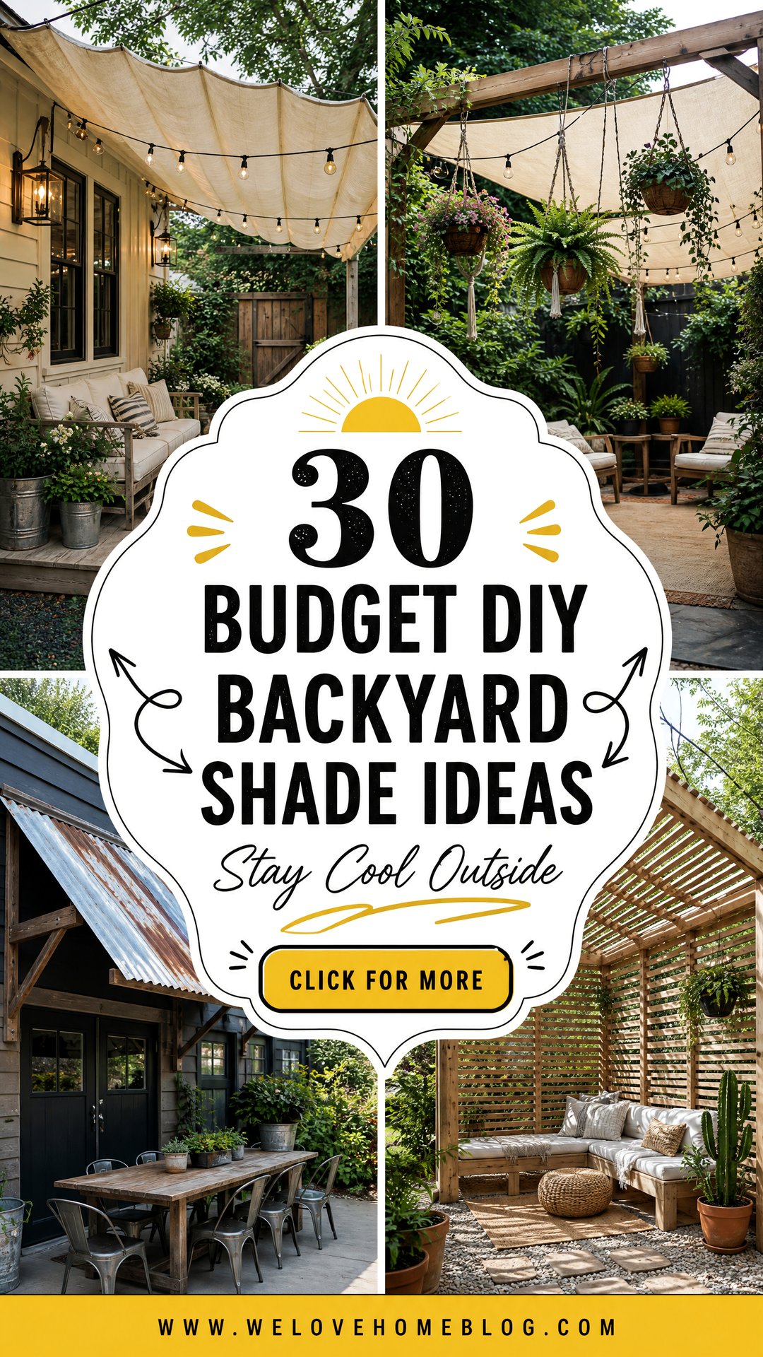 30 Budget DIY Backyard Shade Ideas to Stay Cool - 30 Budget DIY Backyard Shade Ideas to Stay Cool