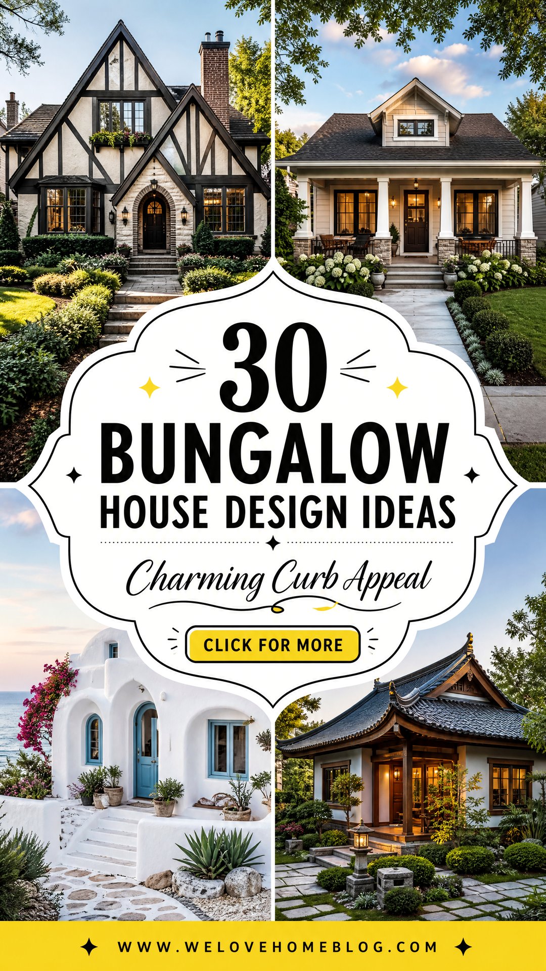 30 Bungalow House Design Ideas for Charming Curb Appeal - 30 Bungalow House Design Ideas for Charming Curb Appeal