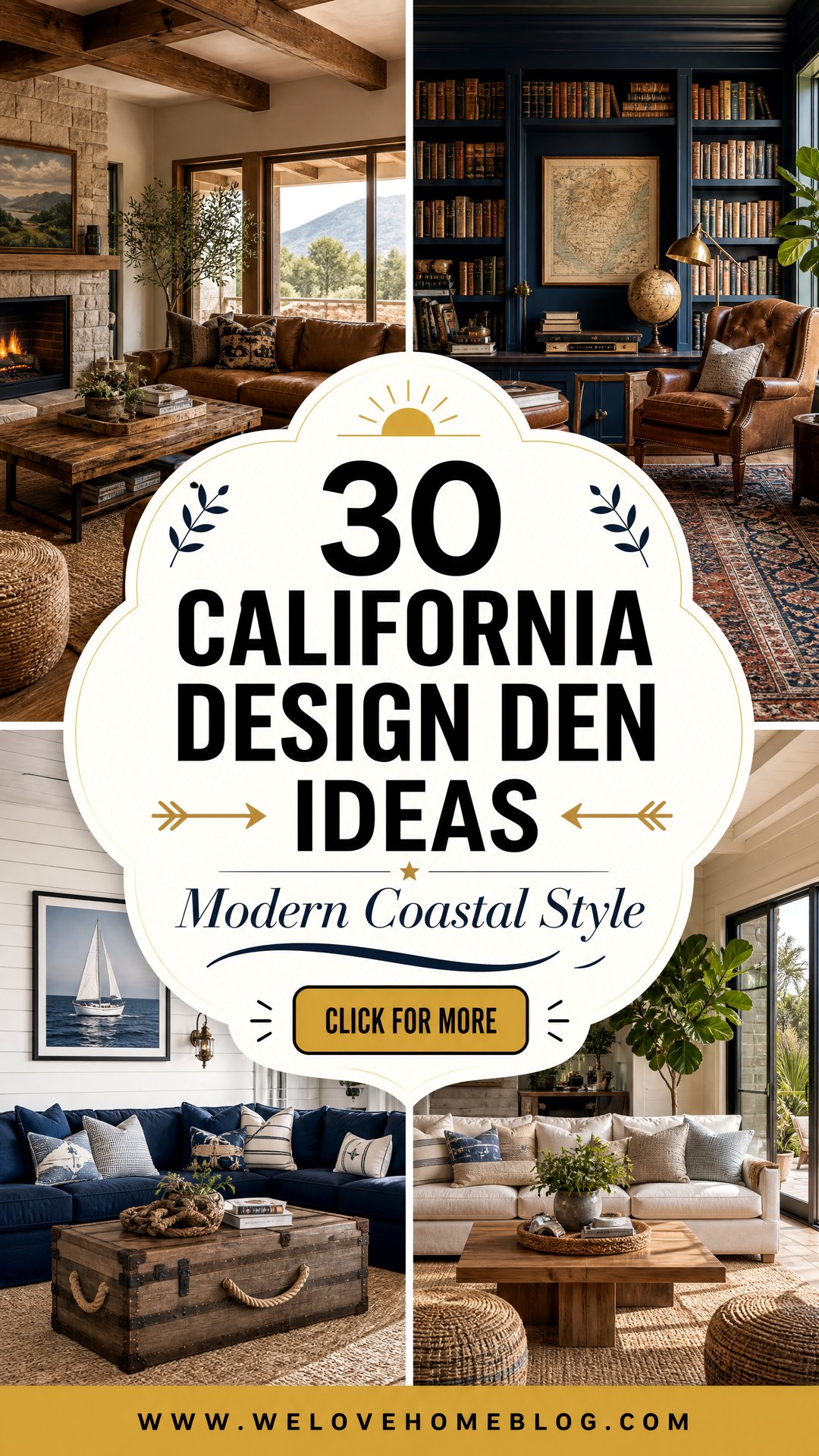 30 California Design Den Ideas for Modern Coastal Style - 30 California Design Den Ideas for Modern Coastal Style