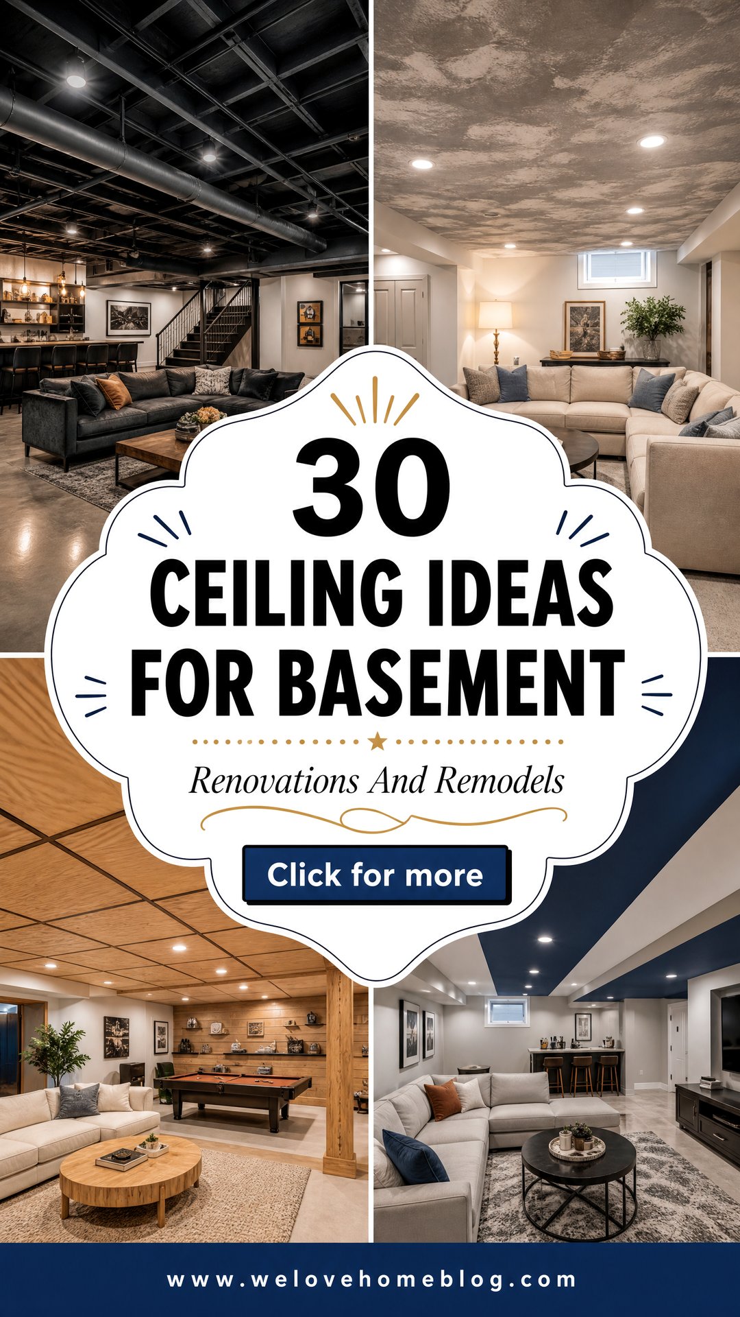 30 Ceiling Ideas for Basement Renovations and Remodels - 30 Ceiling Ideas for Basement Renovations and Remodels