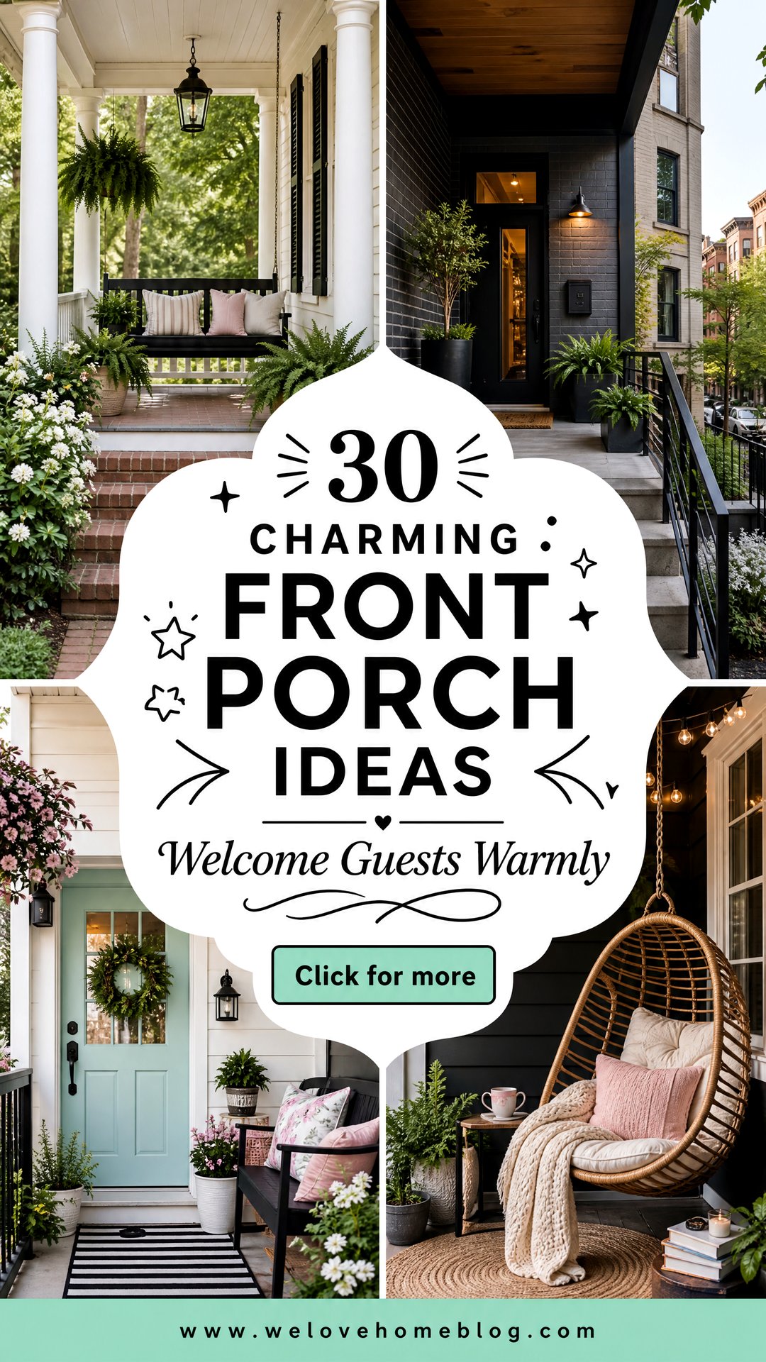 30 Charming House Front Porch Ideas to Welcome Guests - 30 Charming House Front Porch Ideas to Welcome Guests