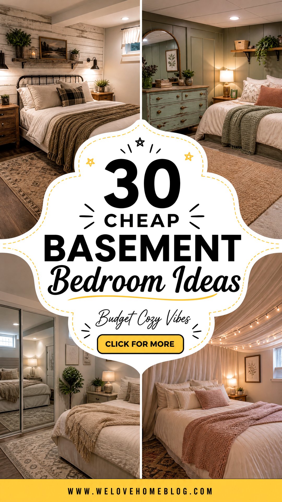 30 Cheap Basement Bedroom Ideas on a Budget to Try - 30 Cheap Basement Bedroom Ideas on a Budget to Try