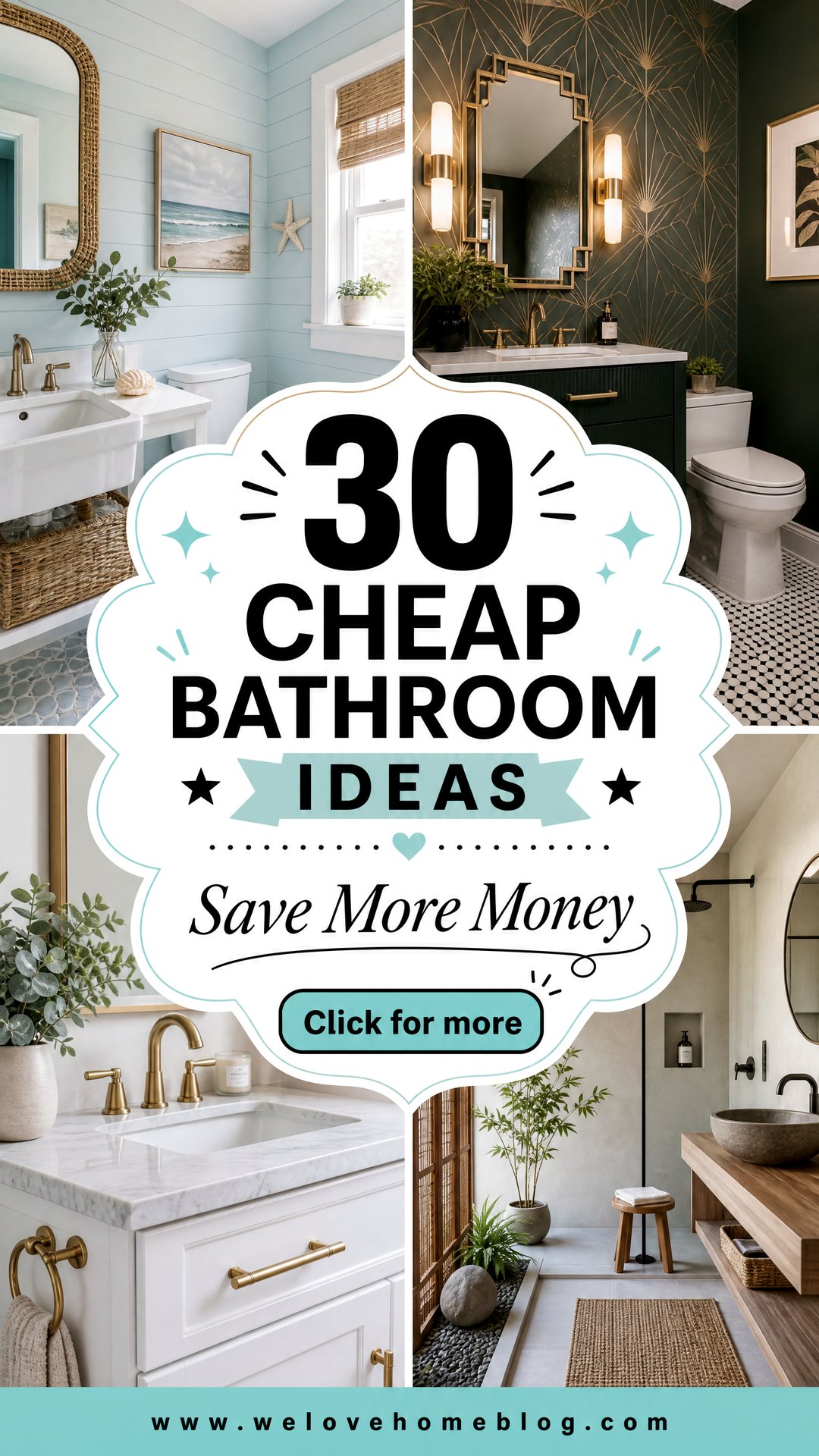 30 Cheap Bathroom Ideas for Small Bathrooms to Save Money - 30 Cheap Bathroom Ideas for Small Bathrooms to Save Money