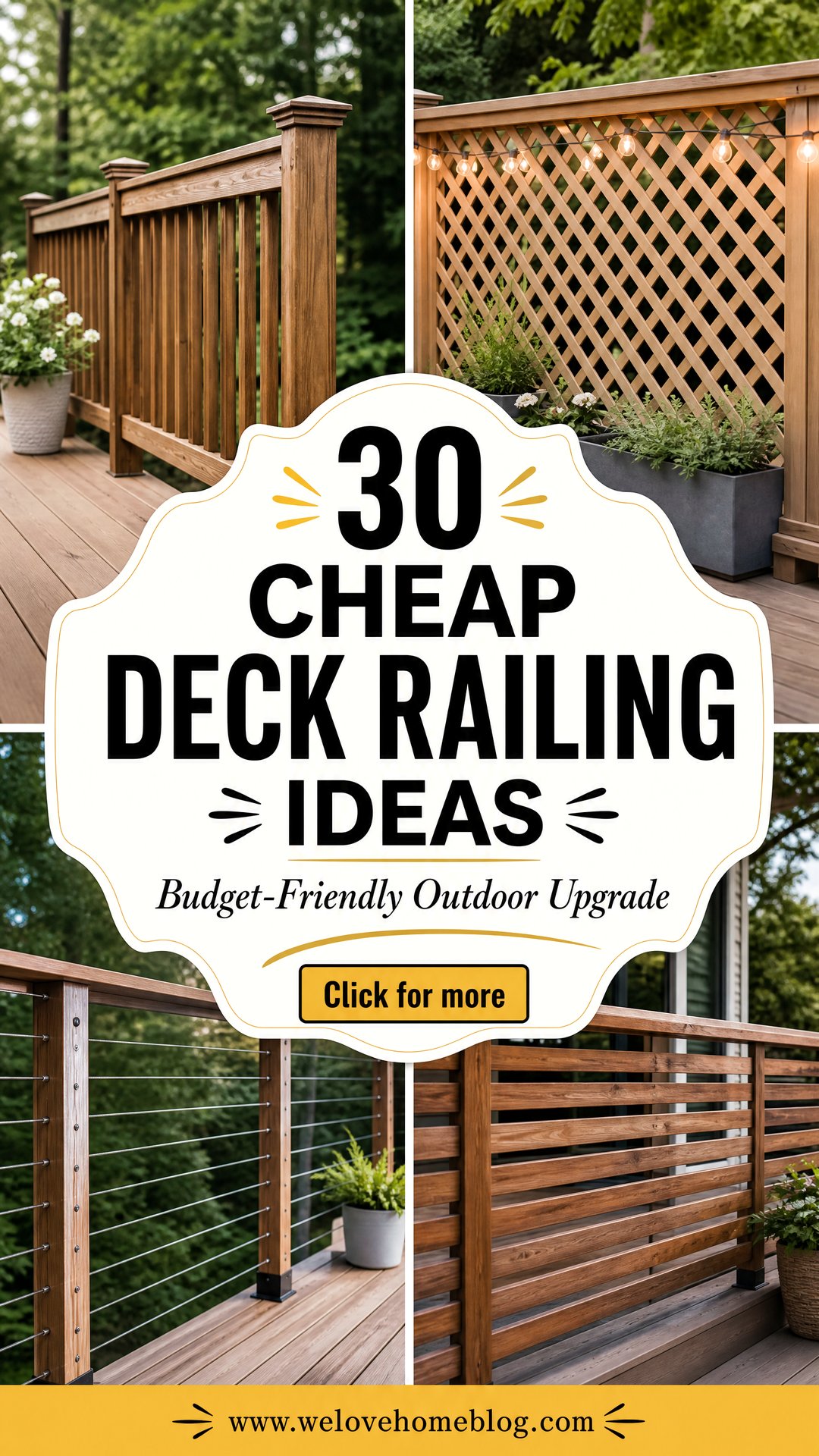 30 Cheap Deck Railing Ideas for a Budget-Friendly Upgrade - 30 Cheap Deck Railing Ideas for a Budget-Friendly Upgrade