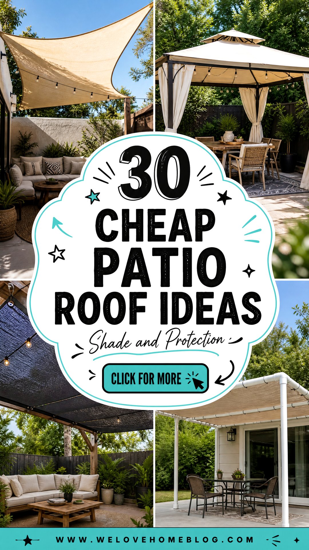30 Cheap Patio Roof Ideas for Shade and Protection - 30 Cheap Patio Roof Ideas for Shade and Protection