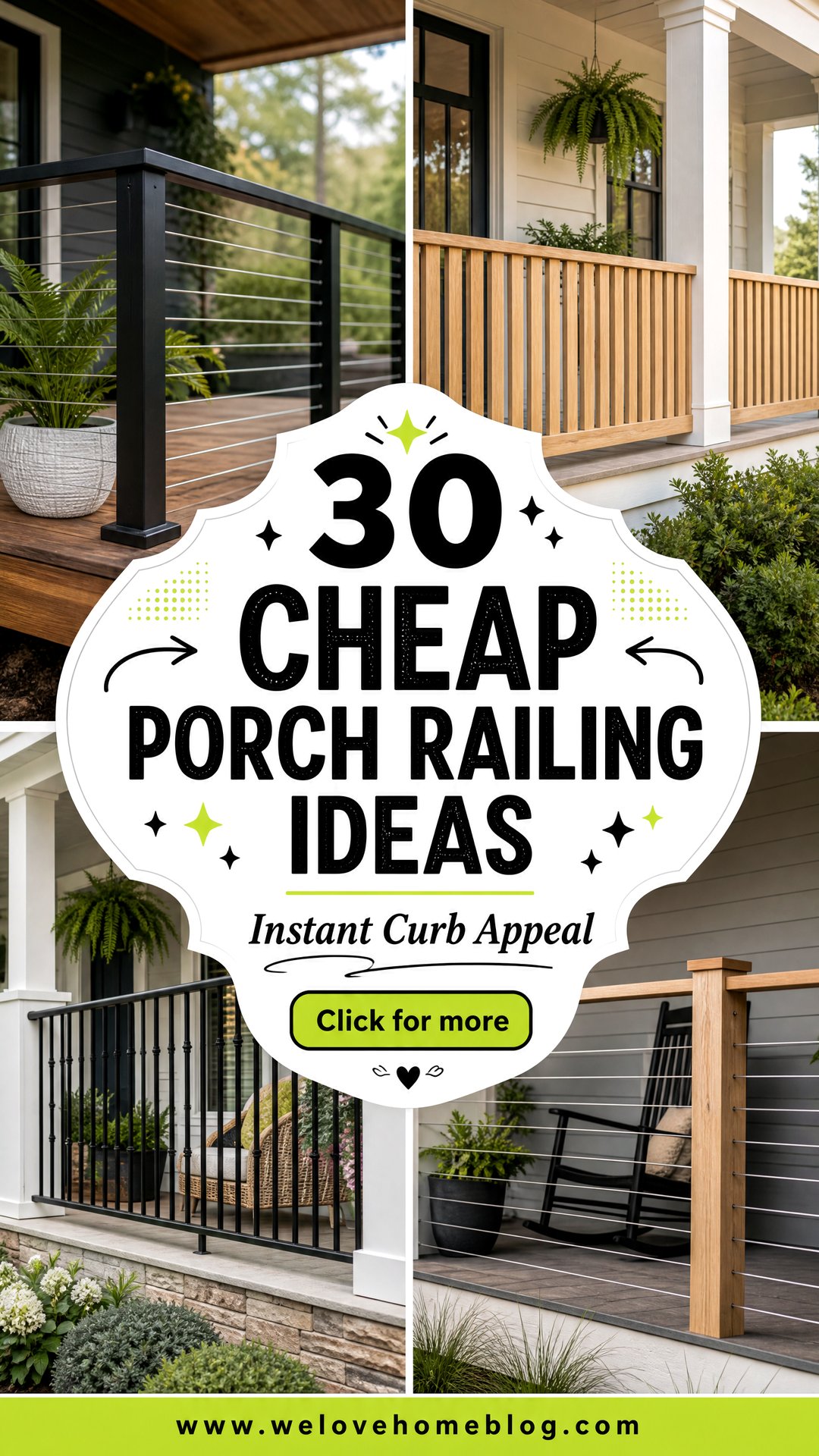 30 Cheap Porch Railing Ideas for Instant Curb Appeal - 30 Cheap Porch Railing Ideas for Instant Curb Appeal