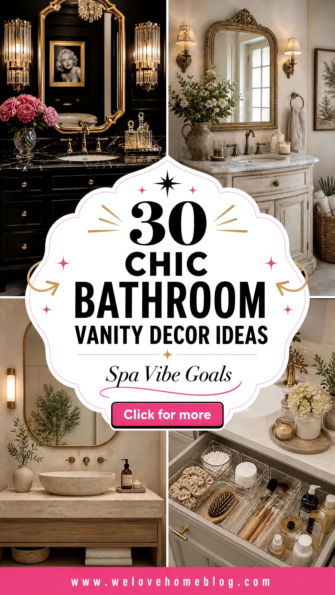 30 Chic Bathroom Vanity Decor Ideas for a Spa Vibe - 30 Chic Bathroom Vanity Decor Ideas for a Spa Vibe