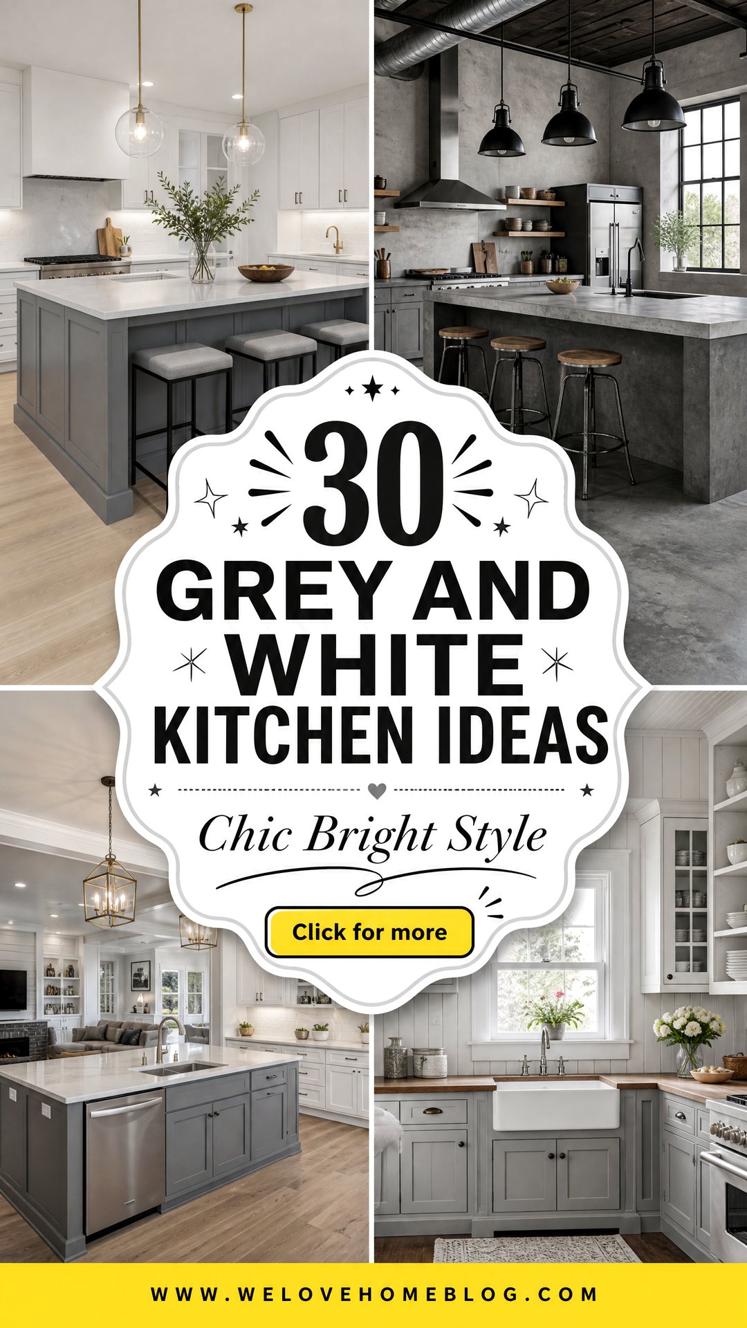 30 Chic Grey and White Kitchen Ideas for a Bright Home - 30 Chic Grey and White Kitchen Ideas for a Bright Home