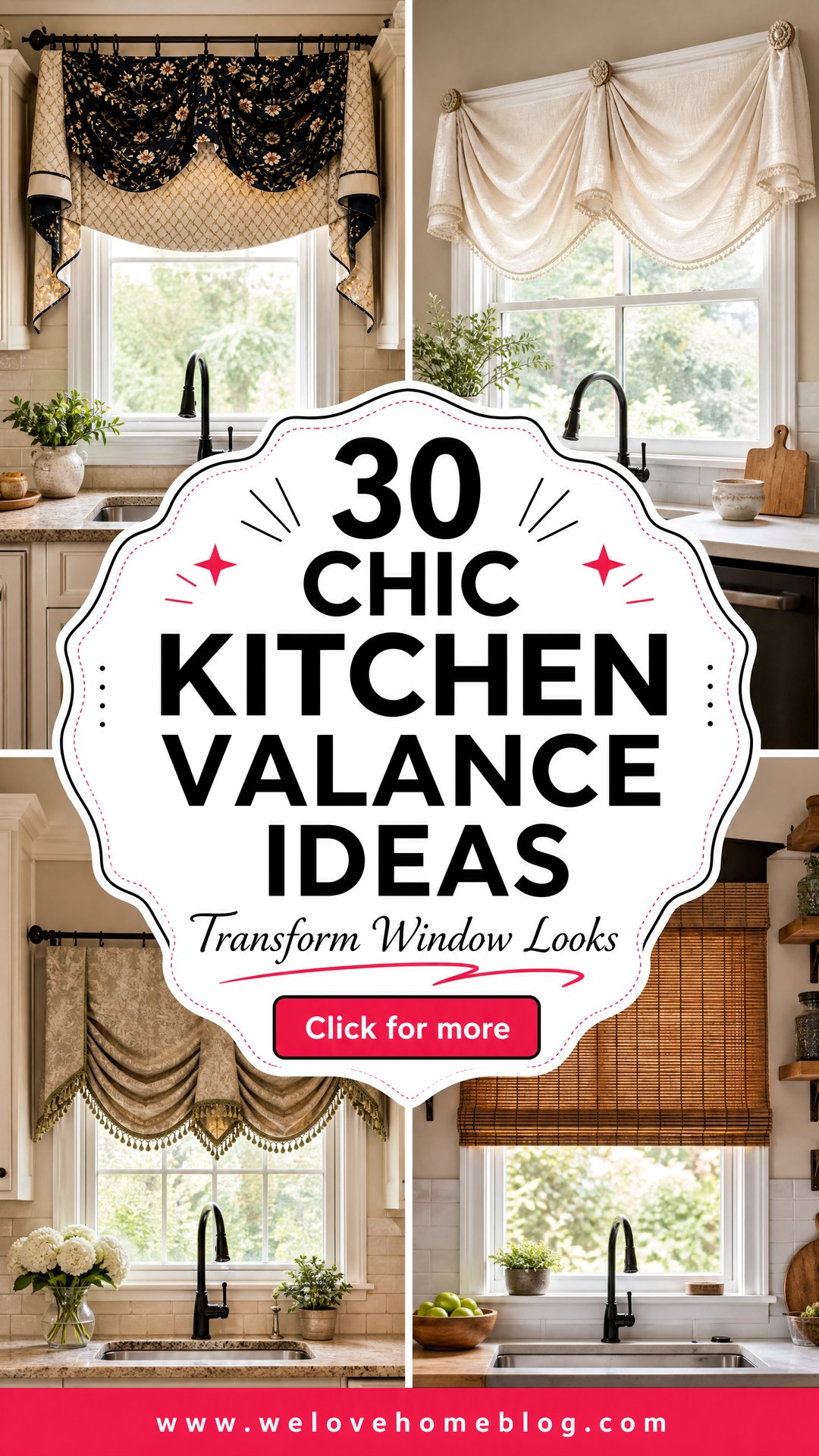 30 Chic Kitchen Valance Ideas to Transform Your Windows - 30 Chic Kitchen Valance Ideas to Transform Your Windows
