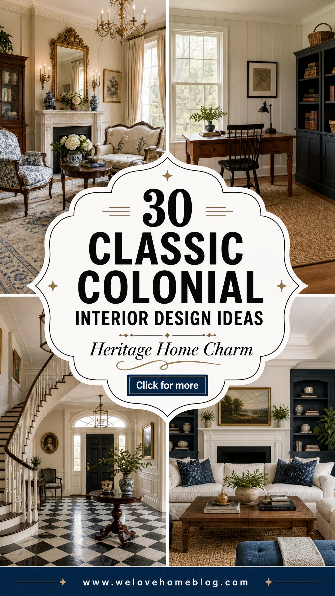 30 Classic Colonial Interior Design Ideas for Your Home - We Love Home Blog