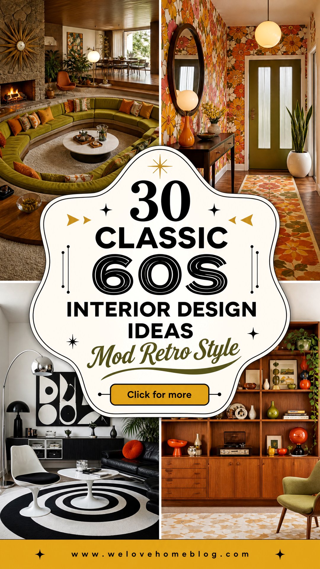 30 Classic 60s Interior Design Ideas for Retro Style - 30 Classic 60s Interior Design Ideas for Retro Style