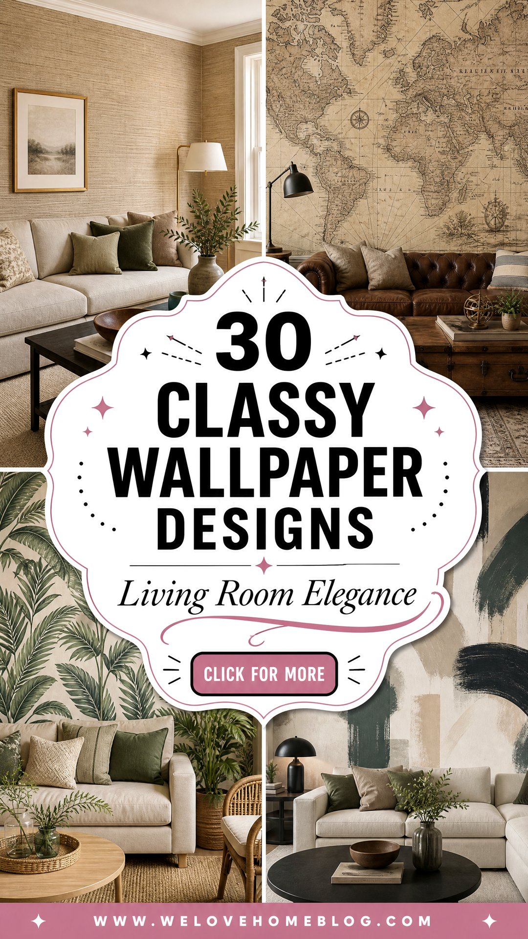 30 Classy Wallpaper Designs for Living Room Elegance - 30 Classy Wallpaper Designs for Living Room Elegance