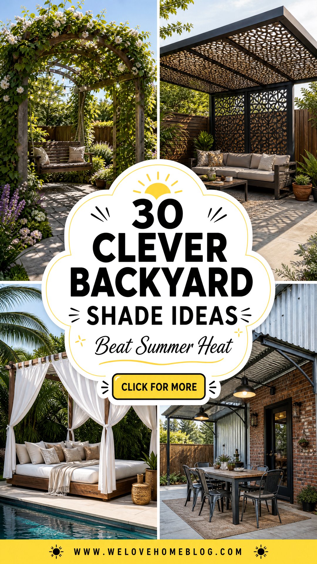 30 Clever Backyard Shade Ideas for Sunny Summer Days - 30 Clever Backyard Shade Ideas for Sunny Summer Days