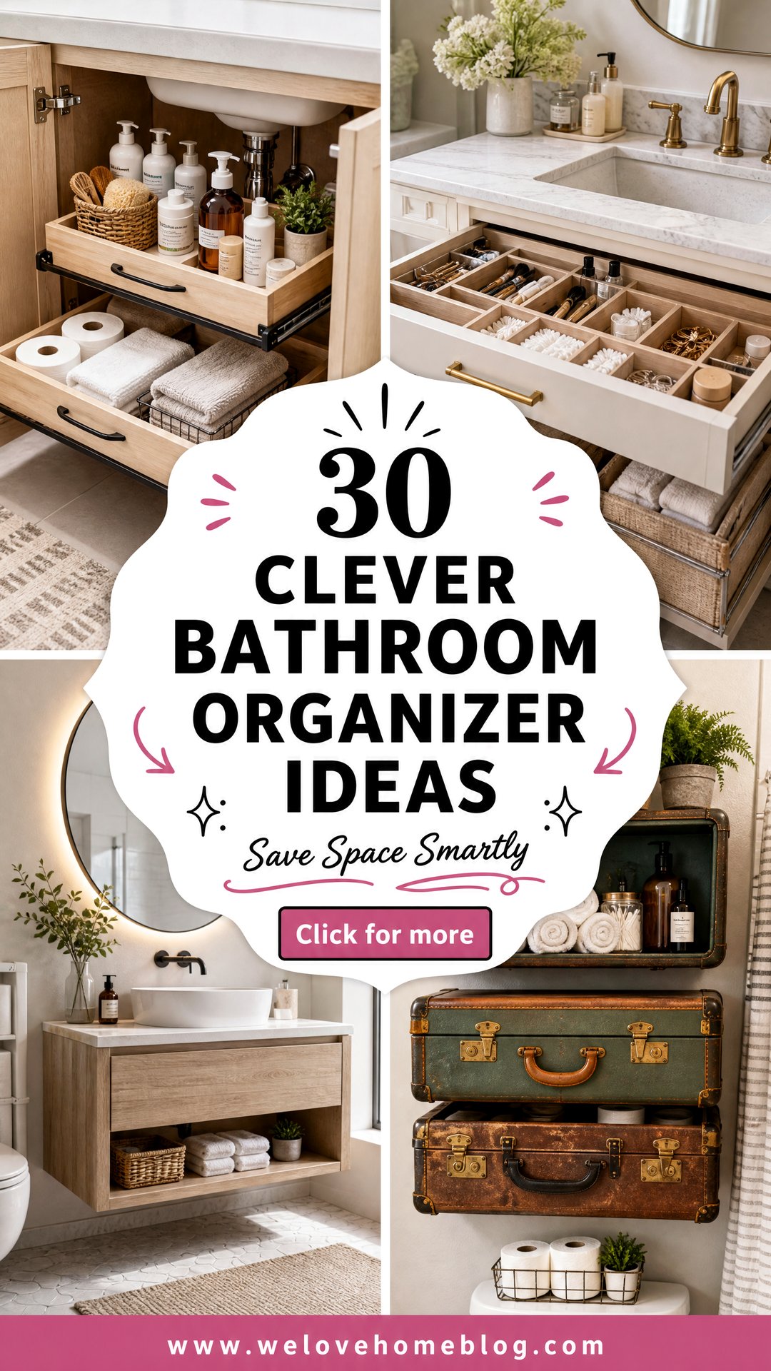 30 Clever Bathroom Organizer Ideas to Save More Space - 30 Clever Bathroom Organizer Ideas to Save More Space