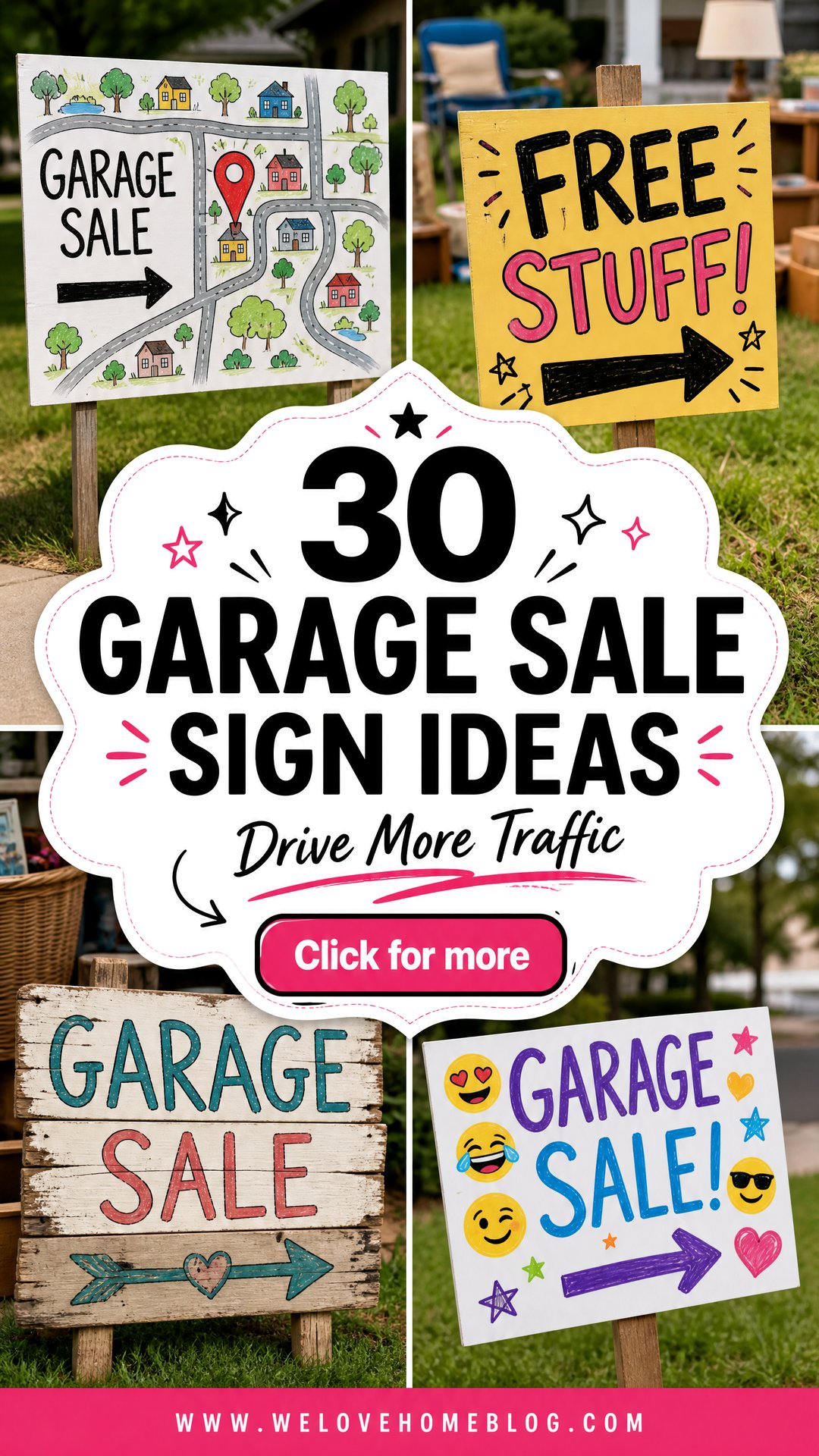 30 Clever Garage Sale Sign Ideas to Drive More Traffic - 30 Clever Garage Sale Sign Ideas to Drive More Traffic